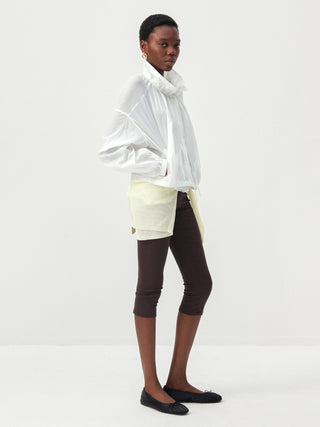 CUBIC Nylon Drawstring Collar Sheer Windbreaker Jacket