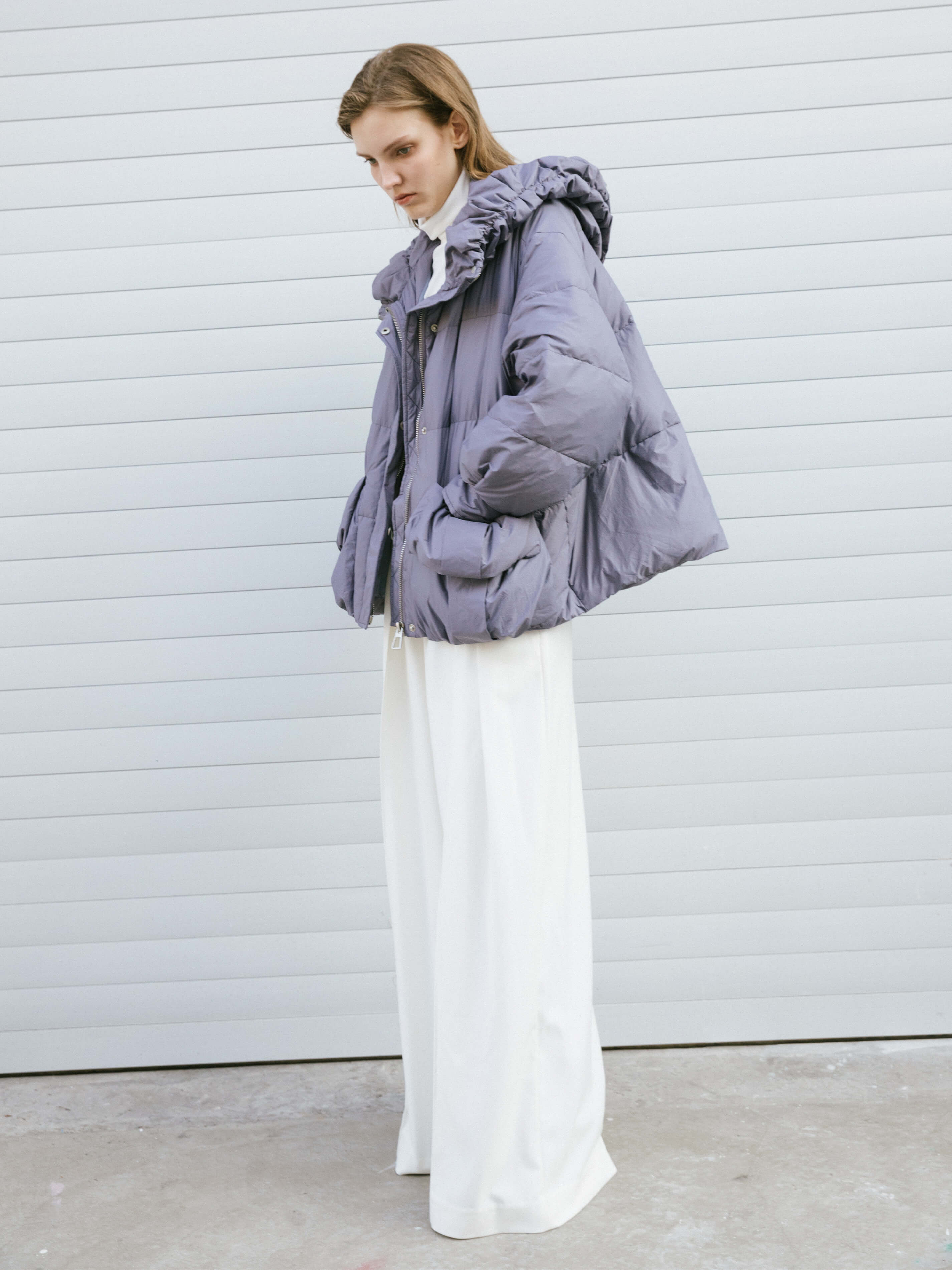 Gathered Short Puffer Jacket-2