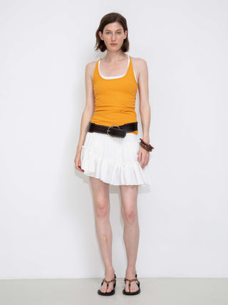 Asymmetrical Ruffled Mini Skirt