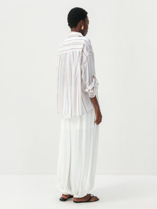 CUBIC Cotton-Blend Striped Oversized Shirt