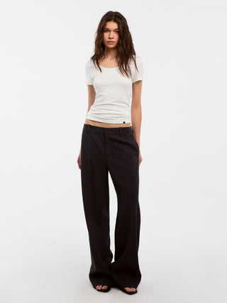CUBIC Modal Long Slim Fit Crew Neck T-Shirt