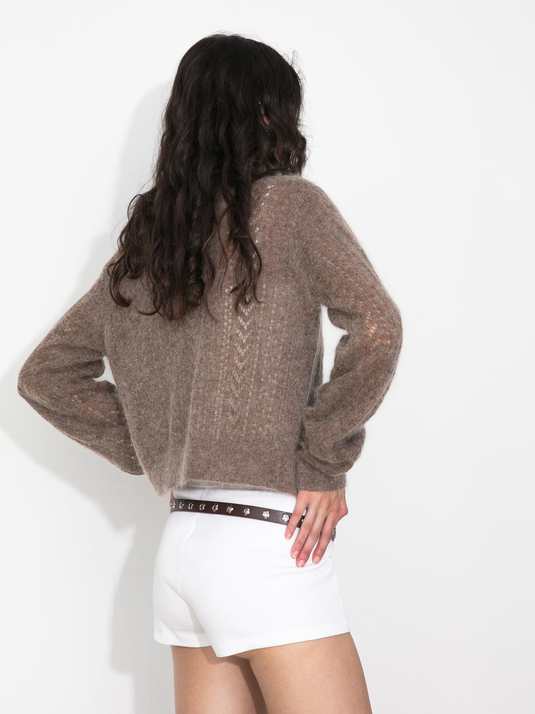 Cropped Open-Knit Cardigan-12
