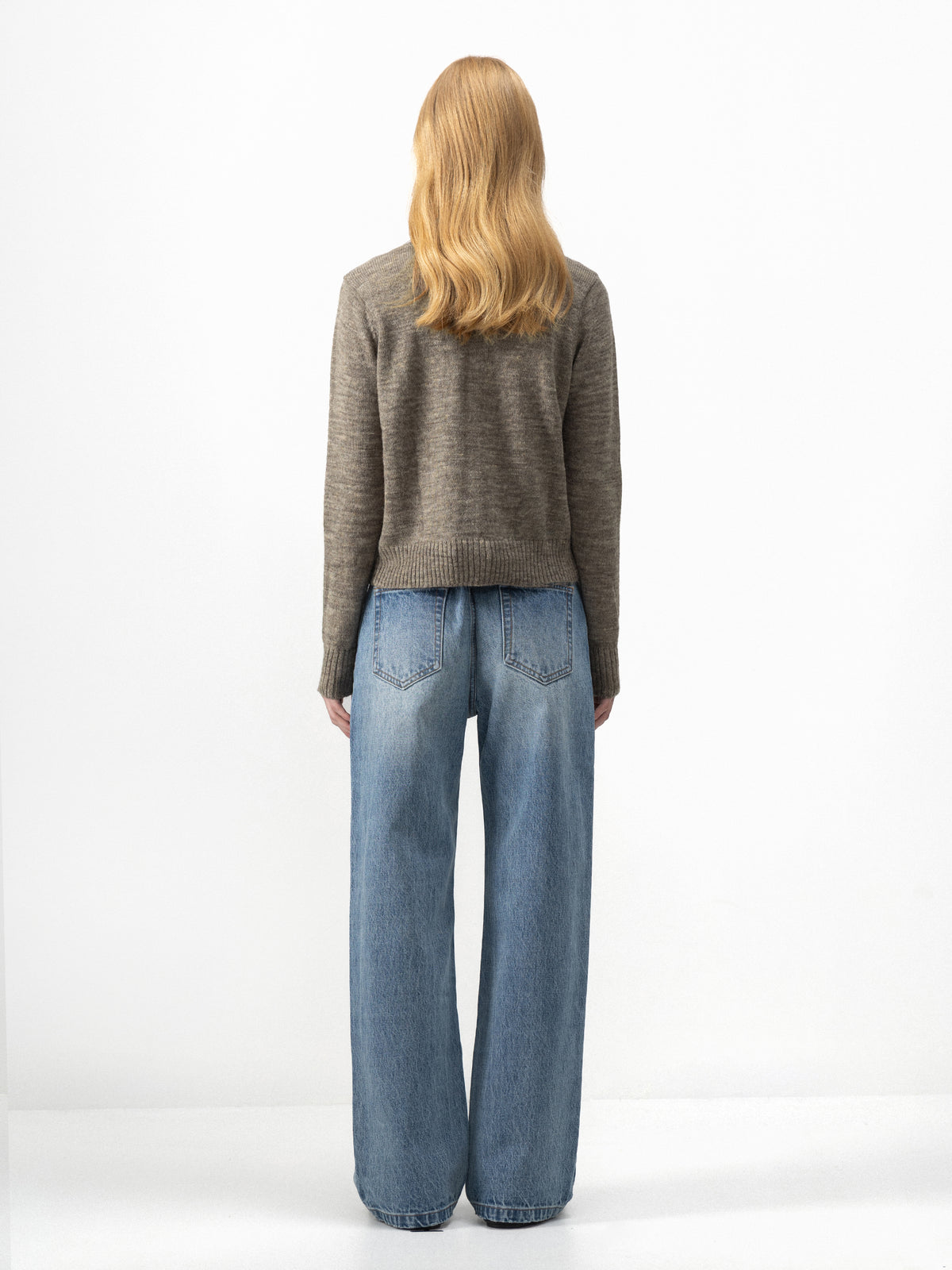 CUBIC Marled Knit Button-Up Cardigan-12