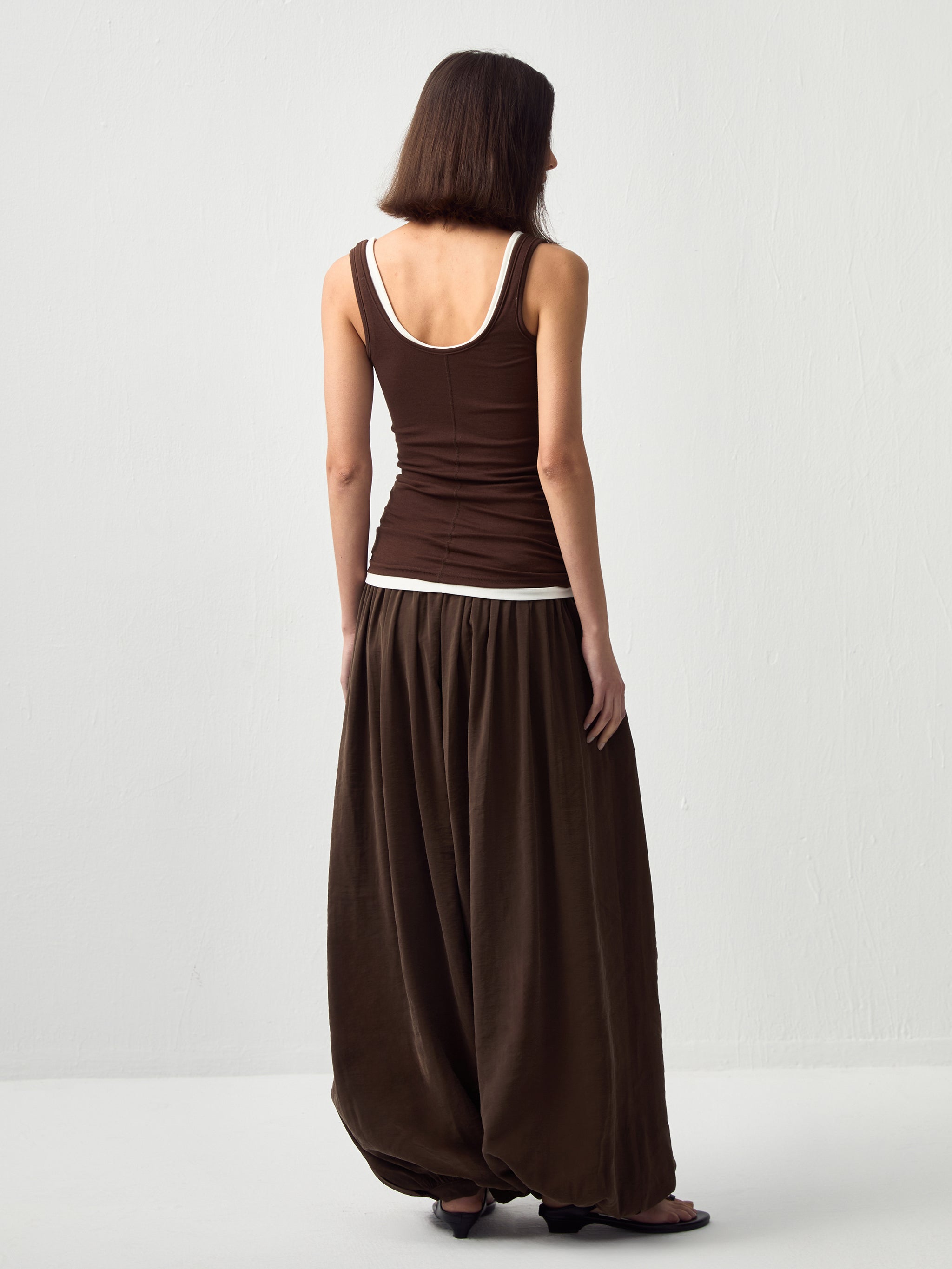 CUBIC Lyocell Wool Blend U-Neck Fitted Tank-12
