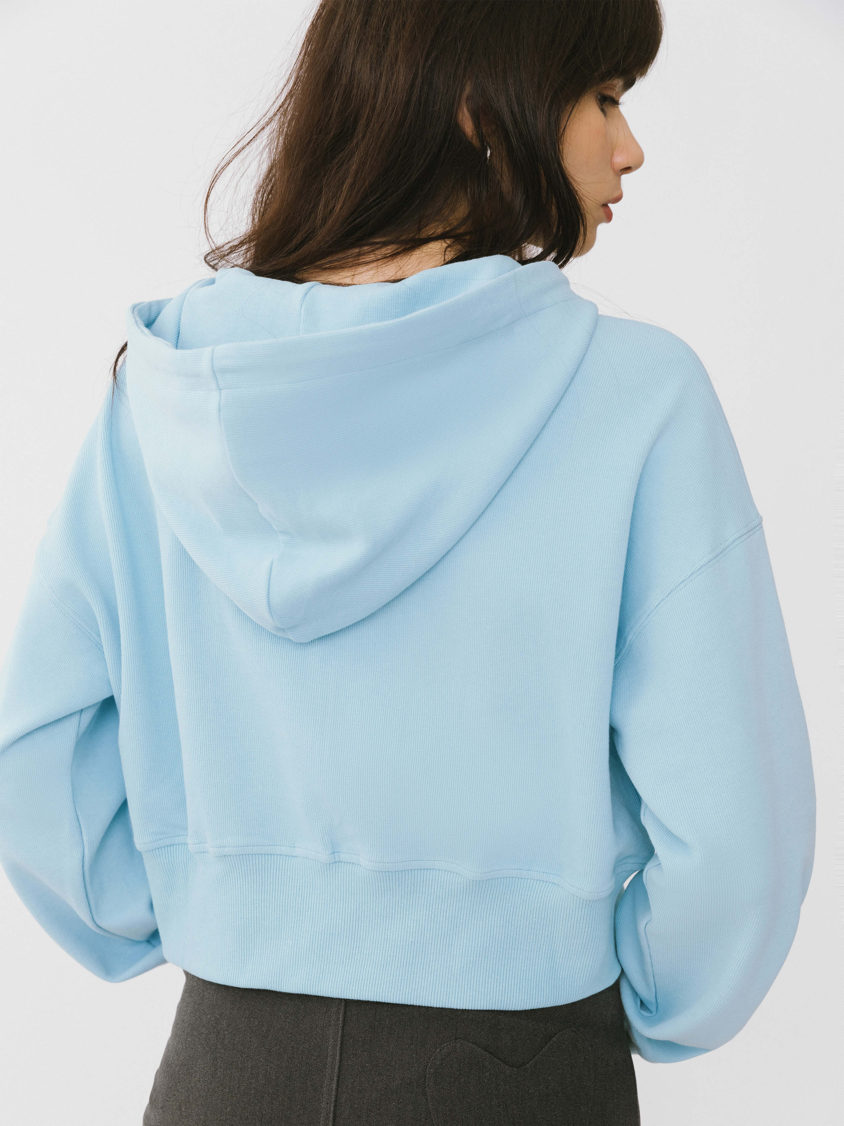 V-Neck Zip Up Hoodie-4