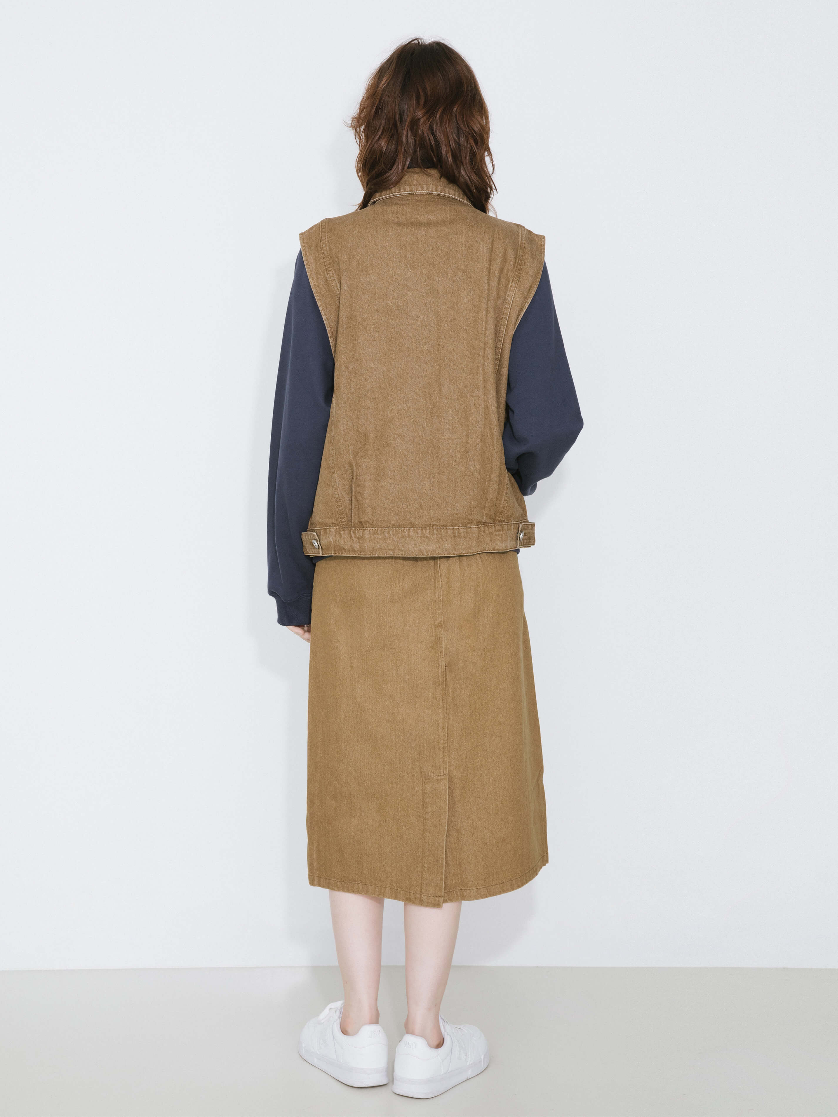 Button Down Denim Waistcoat-6