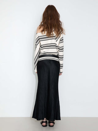 100% Heavyweight Acetate Bias Cut Skirt