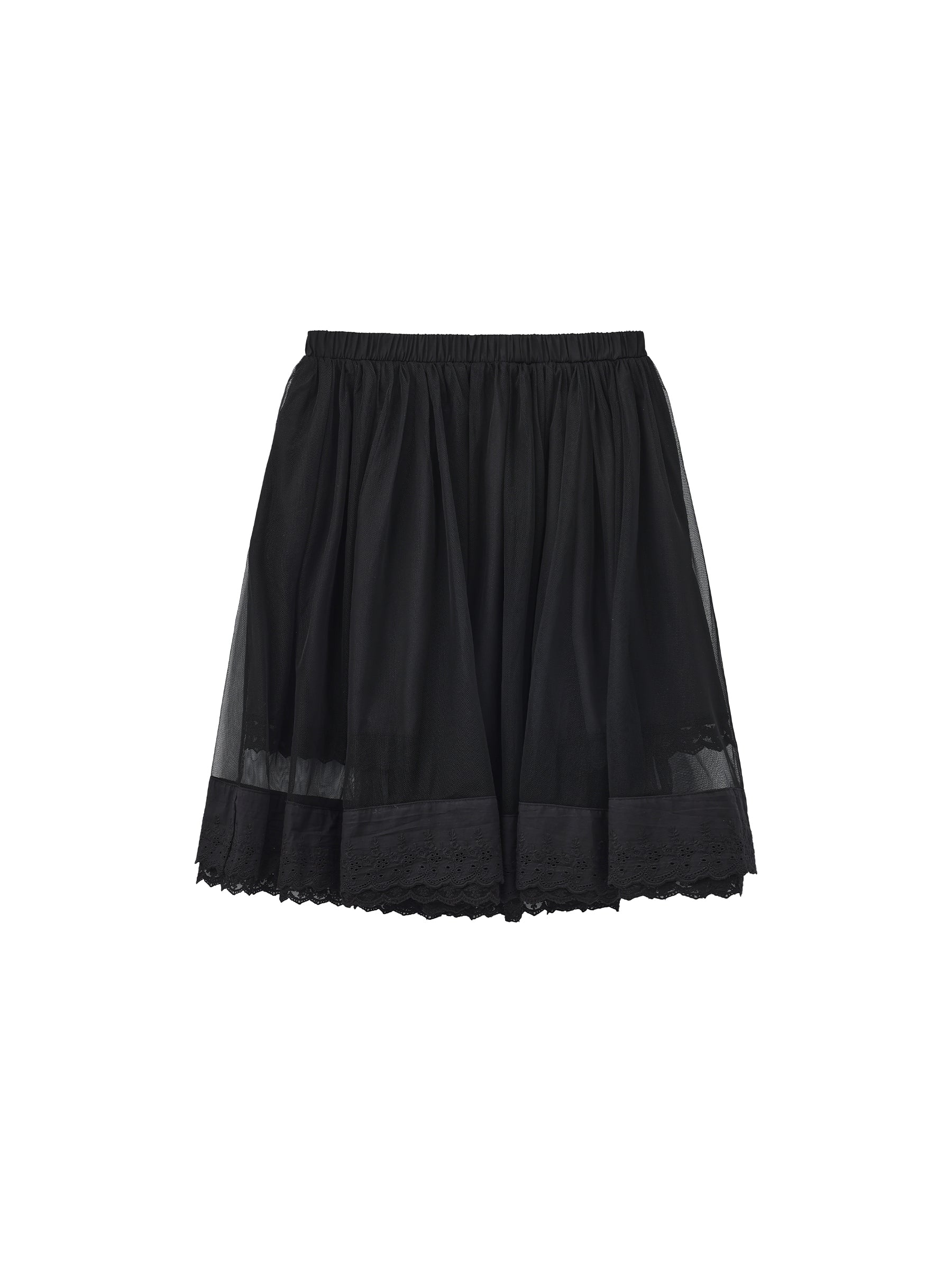 CUBIC Lace-up Mesh Skirt-12
