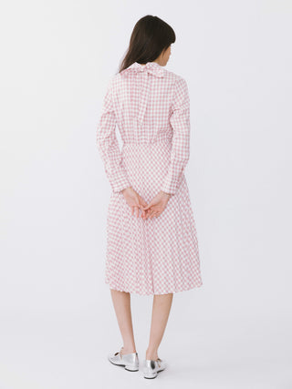 Tartan Neck Tie A-line Dress
