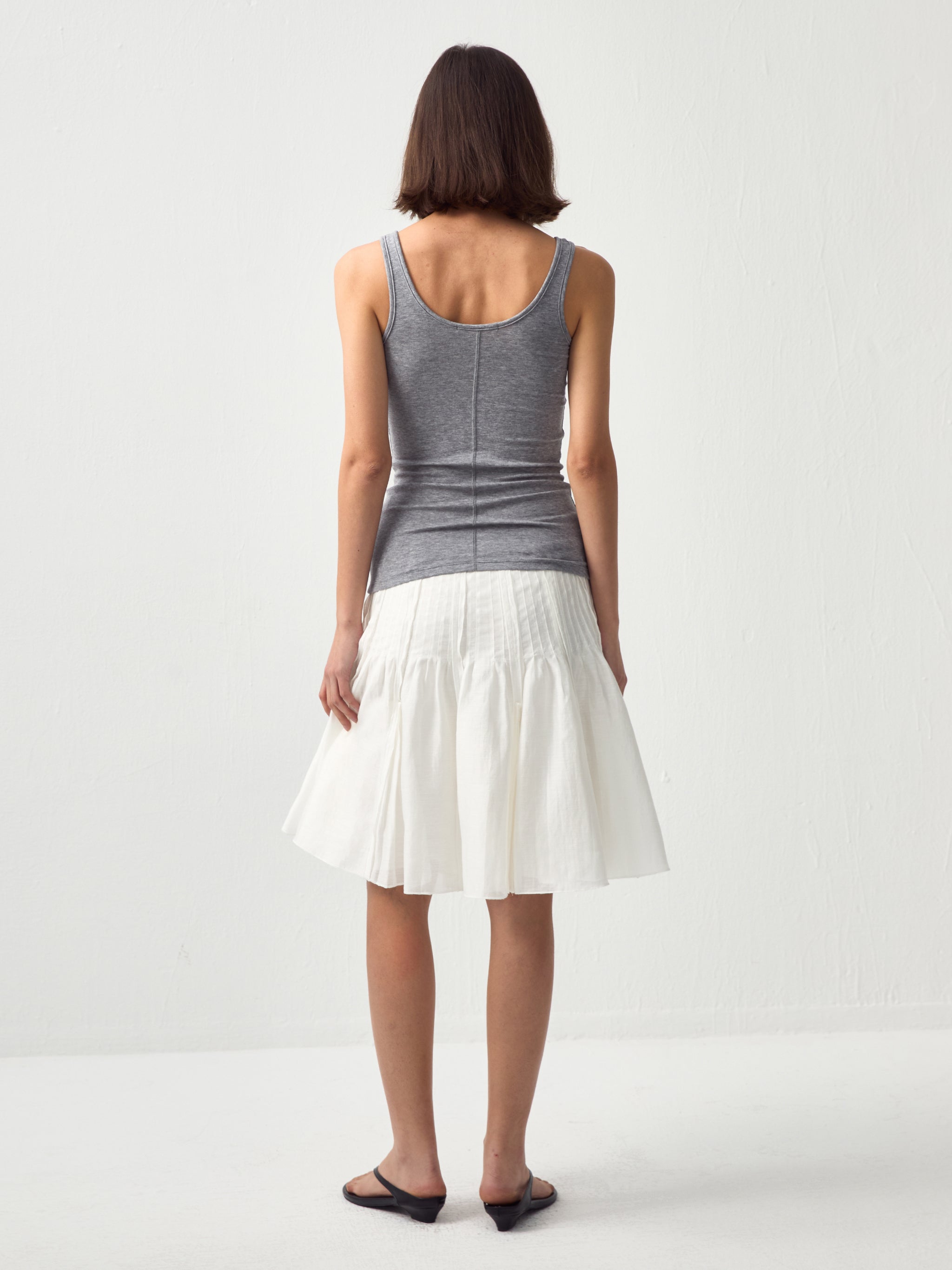 CUBIC Acetate Pleated Umbrella Skirt-12