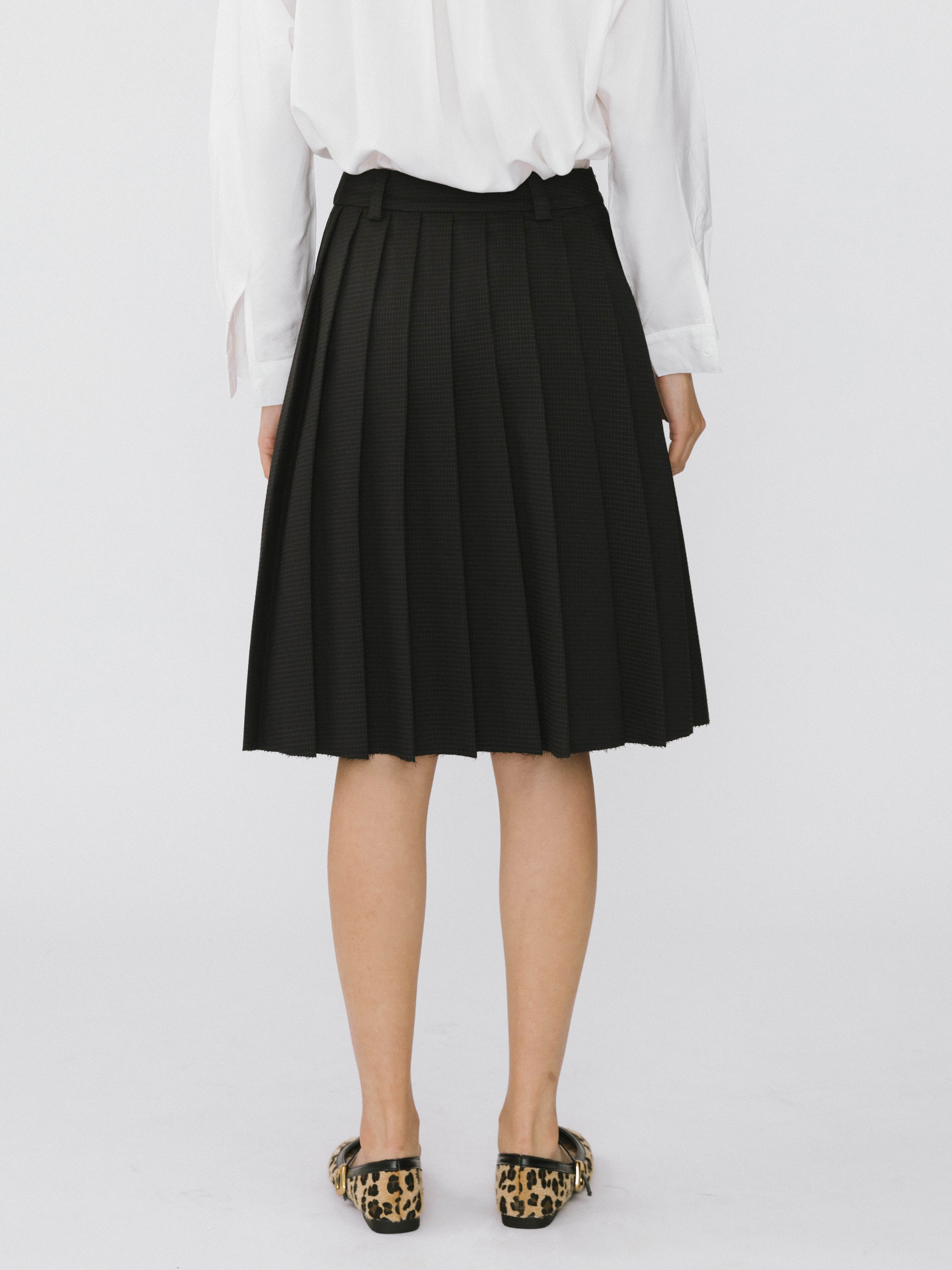 Plaid Pleated Skirt-14