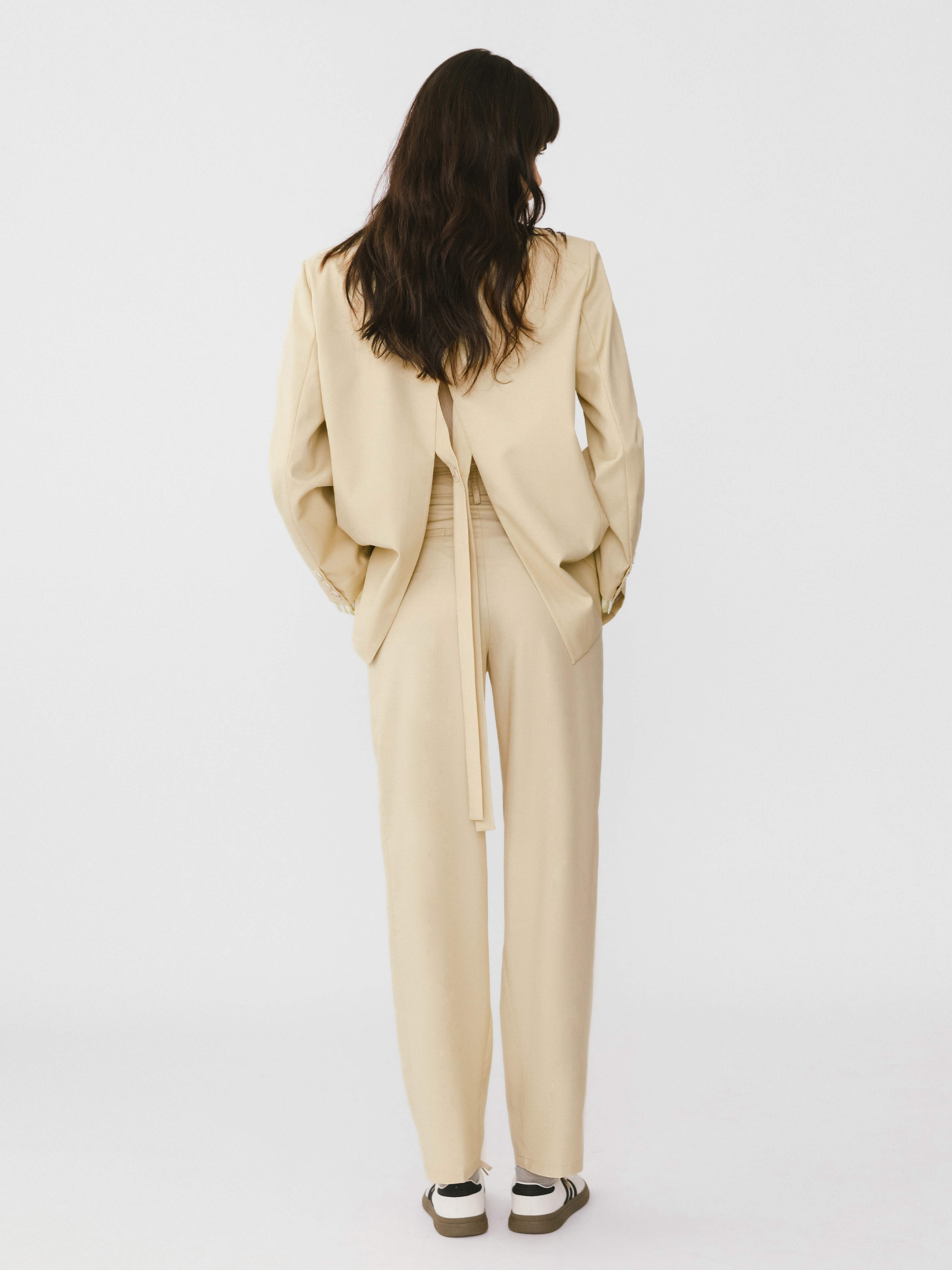Checkered Peekaboo Tailored Trousers-14