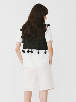 Asymmetric Cut Out Tailored Shorts