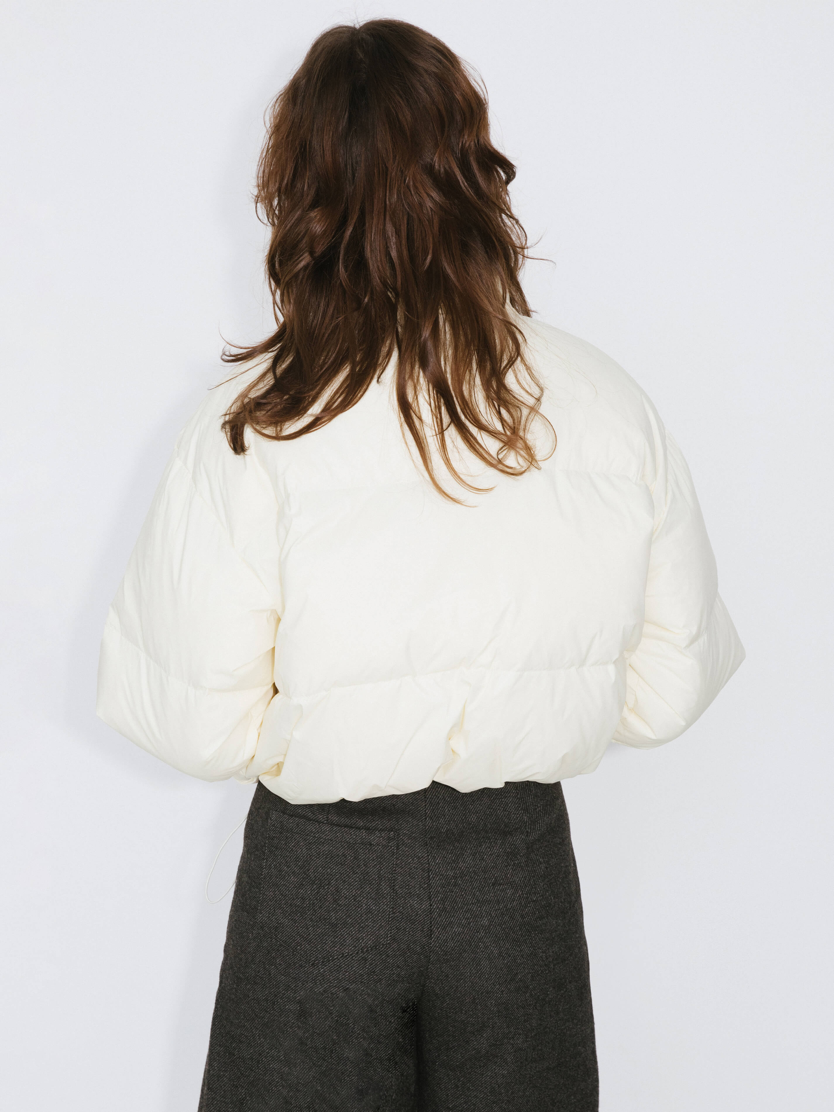 Cropped High Neck Down Coat-14