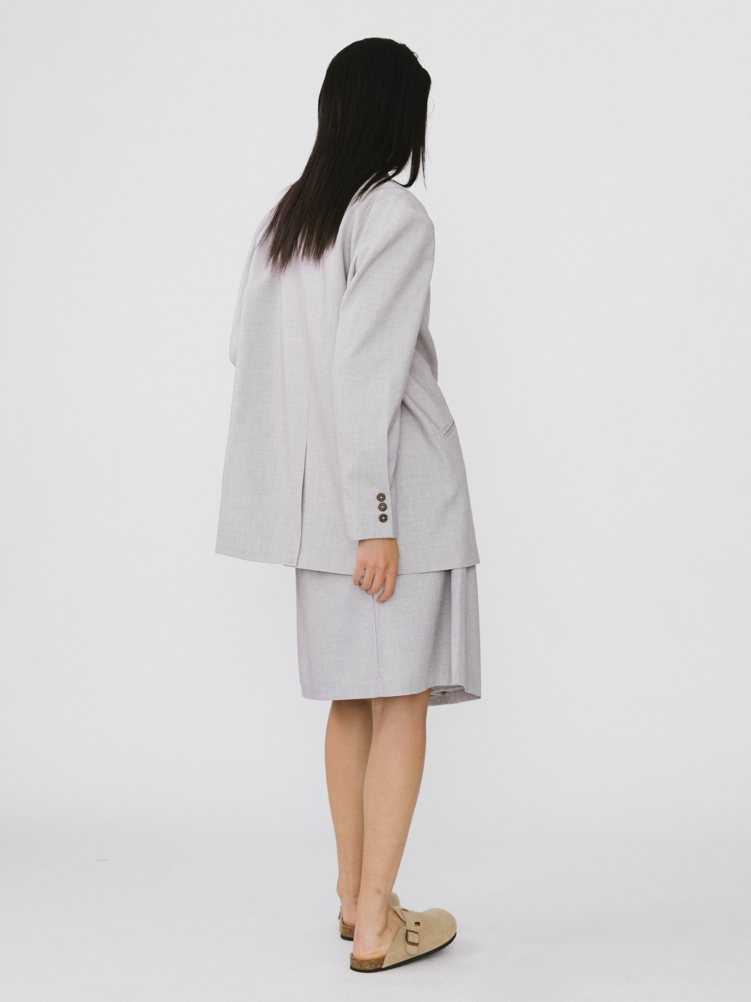 A-line Round Skirt with Wool Blend-12