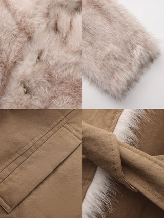 Oversized Faux Fur Hybrid Coat