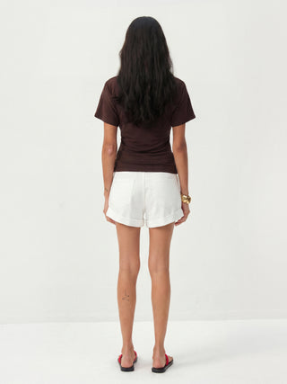 CUBIC Cotton-Blend Rolled-Cuff Utility Shorts