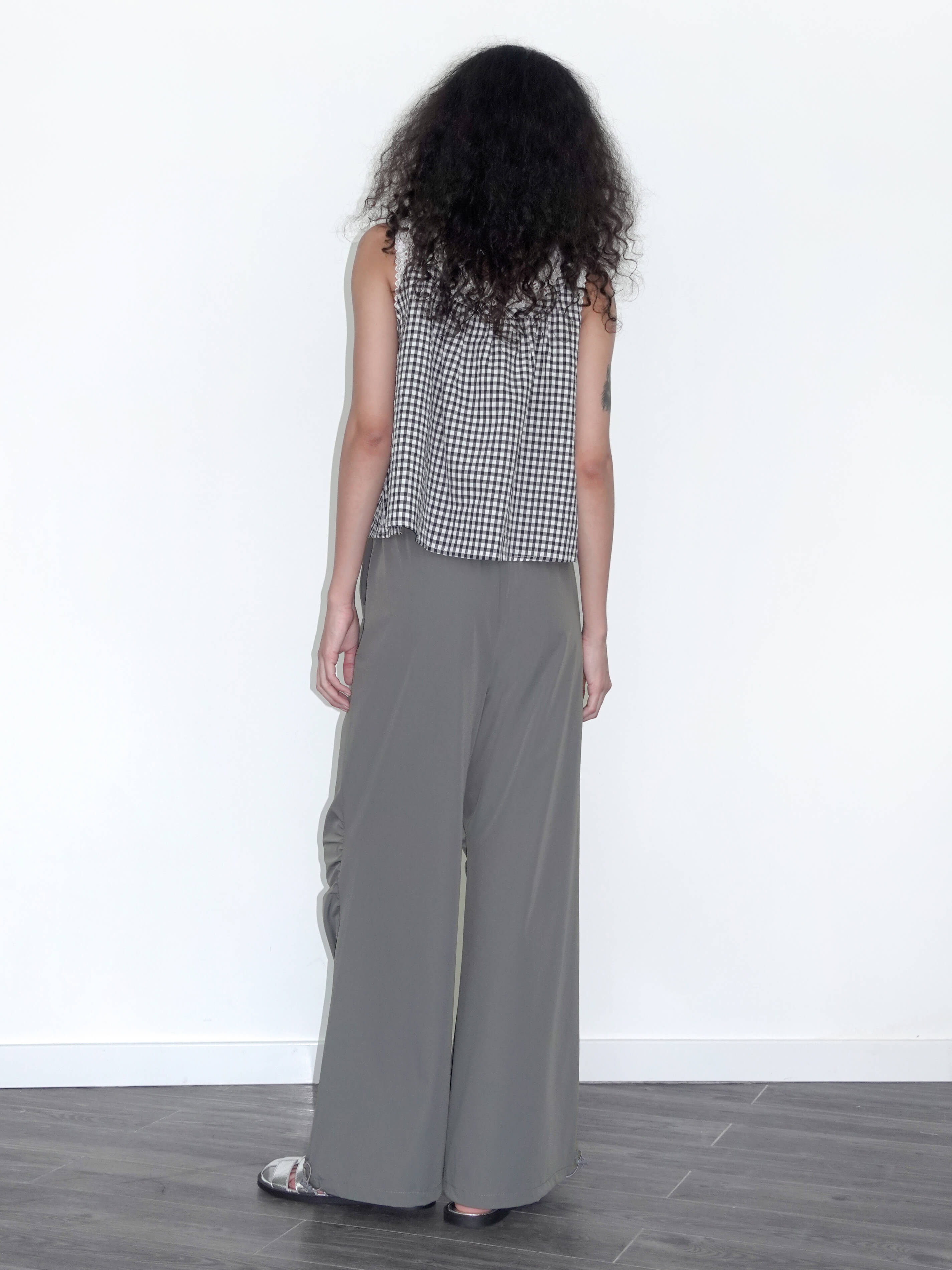 Loose Parachute Trousers with Elastic Waist-14