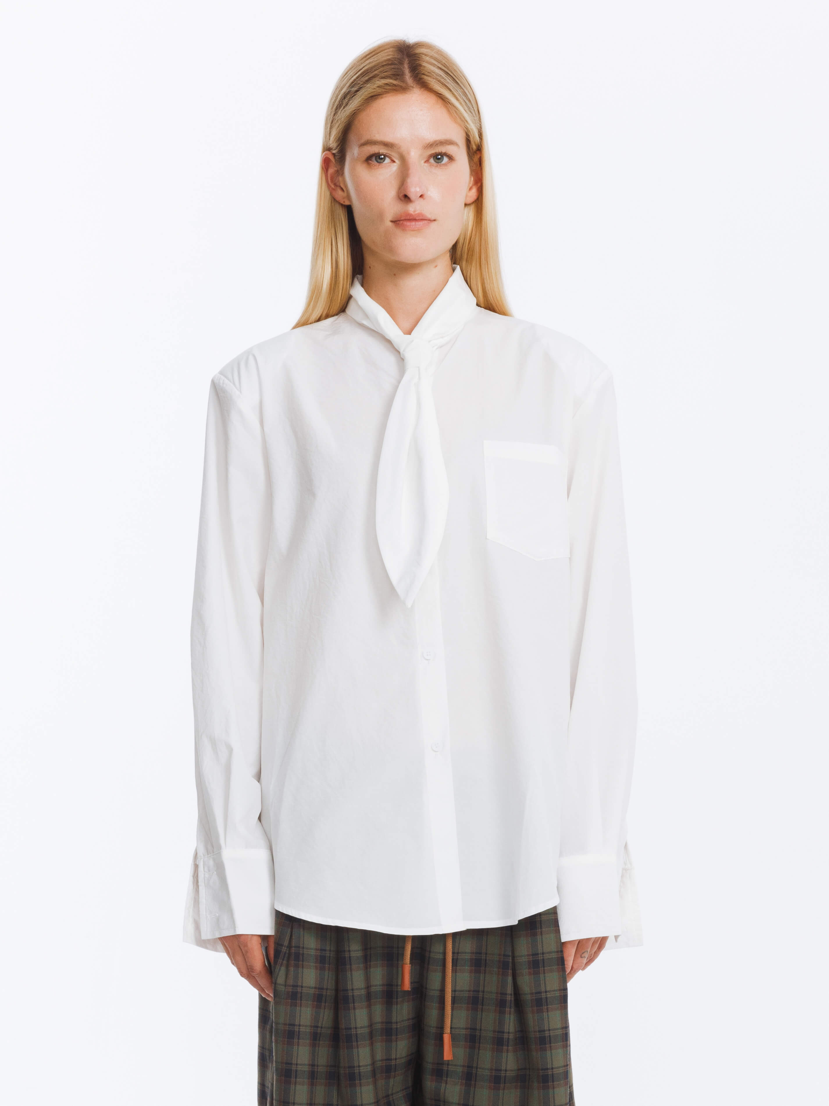 Vintage Tie Loose Striped Shirt-13