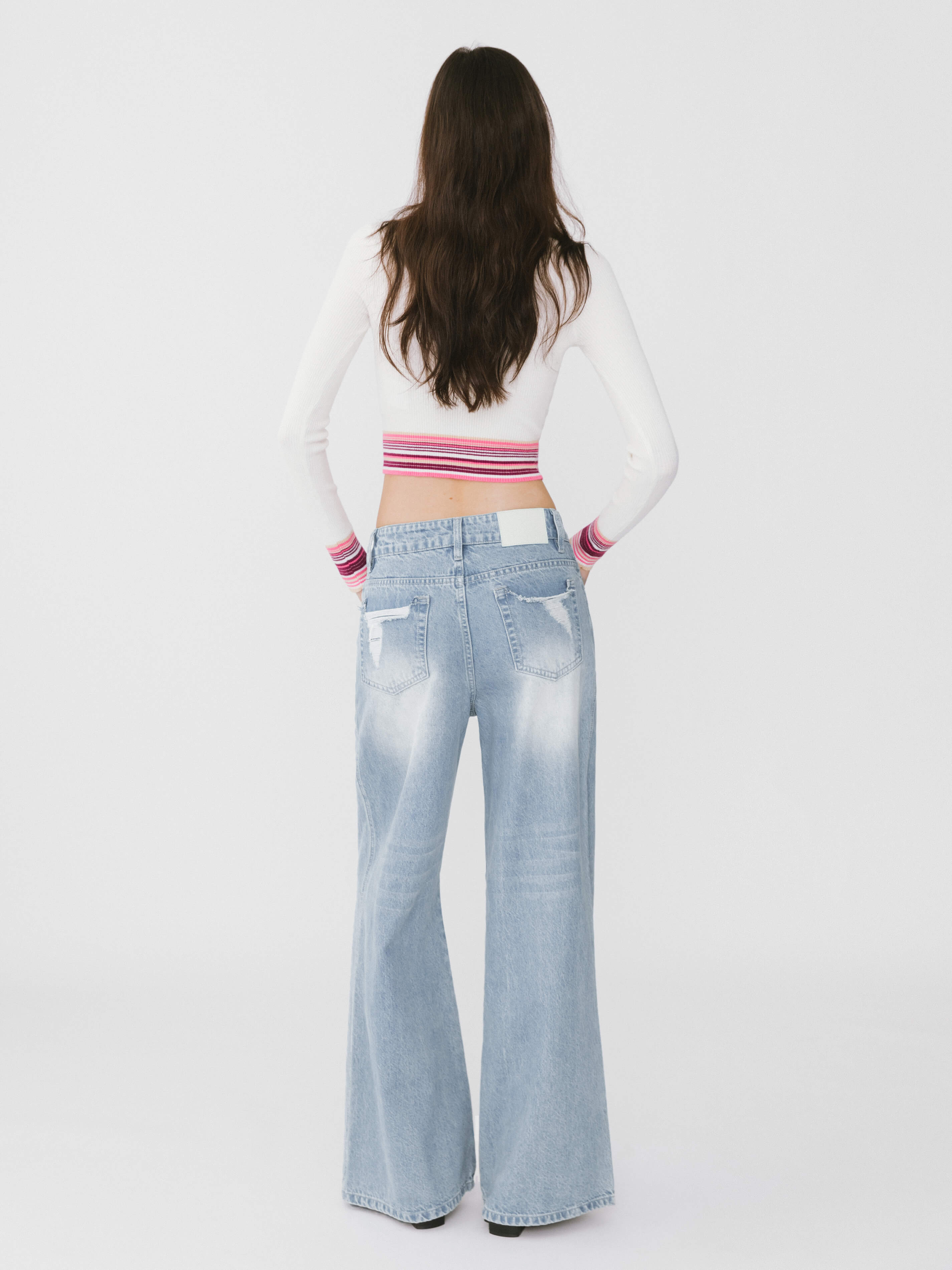 Boat Neck Long Sleeve Knit Top-7