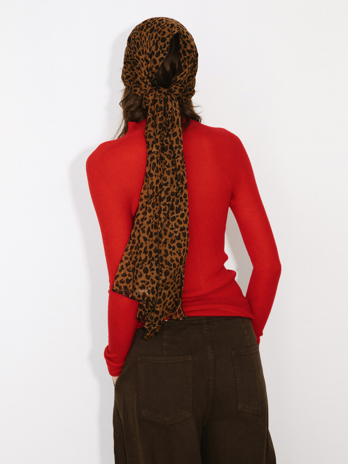 CUBIC 100% Wool Mock‑Neck Fitted Knit Top-12