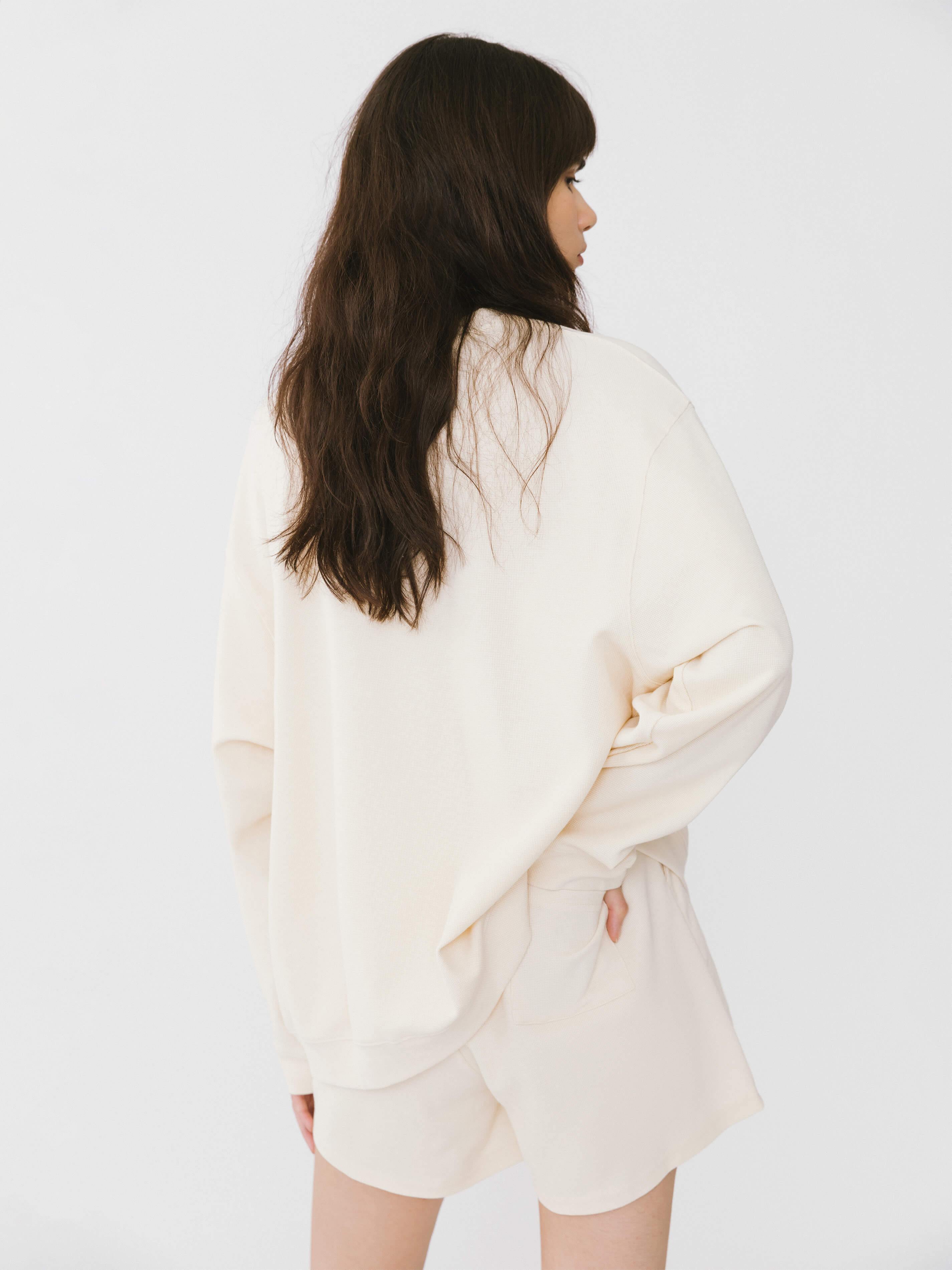 Oversized Long Sleeve T-Shirt and Matching Shorts-12