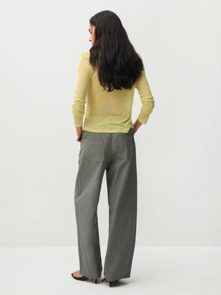 100% Cotton Draped Oversized Wide-Leg Casual Pants