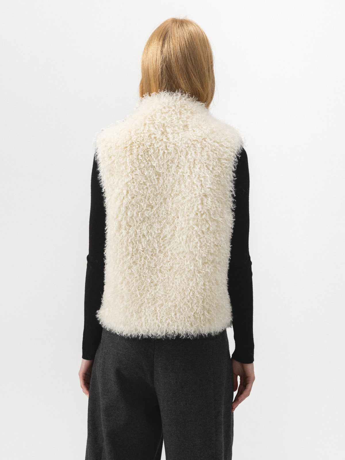 CUBIC Teddy Faux Fur Zip-Up Vest-12