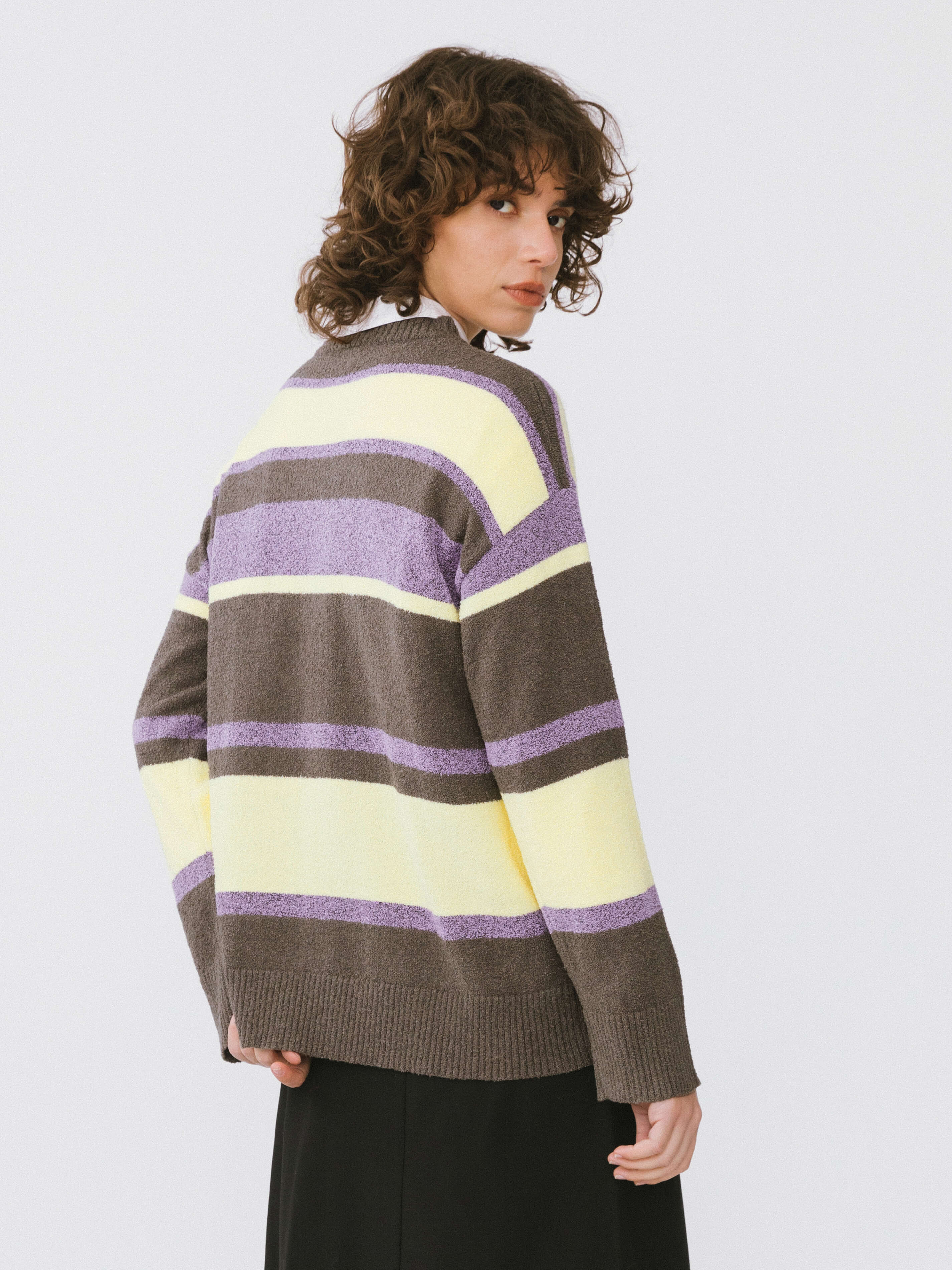Striped Knit Sweater-6