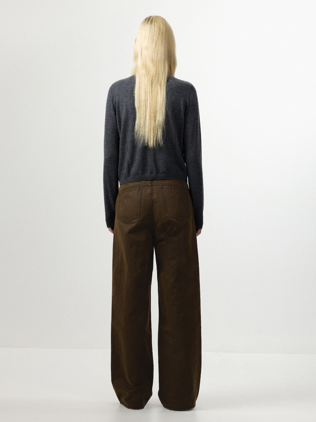 100% Wool Knit Cardigan with Crew Neck-12