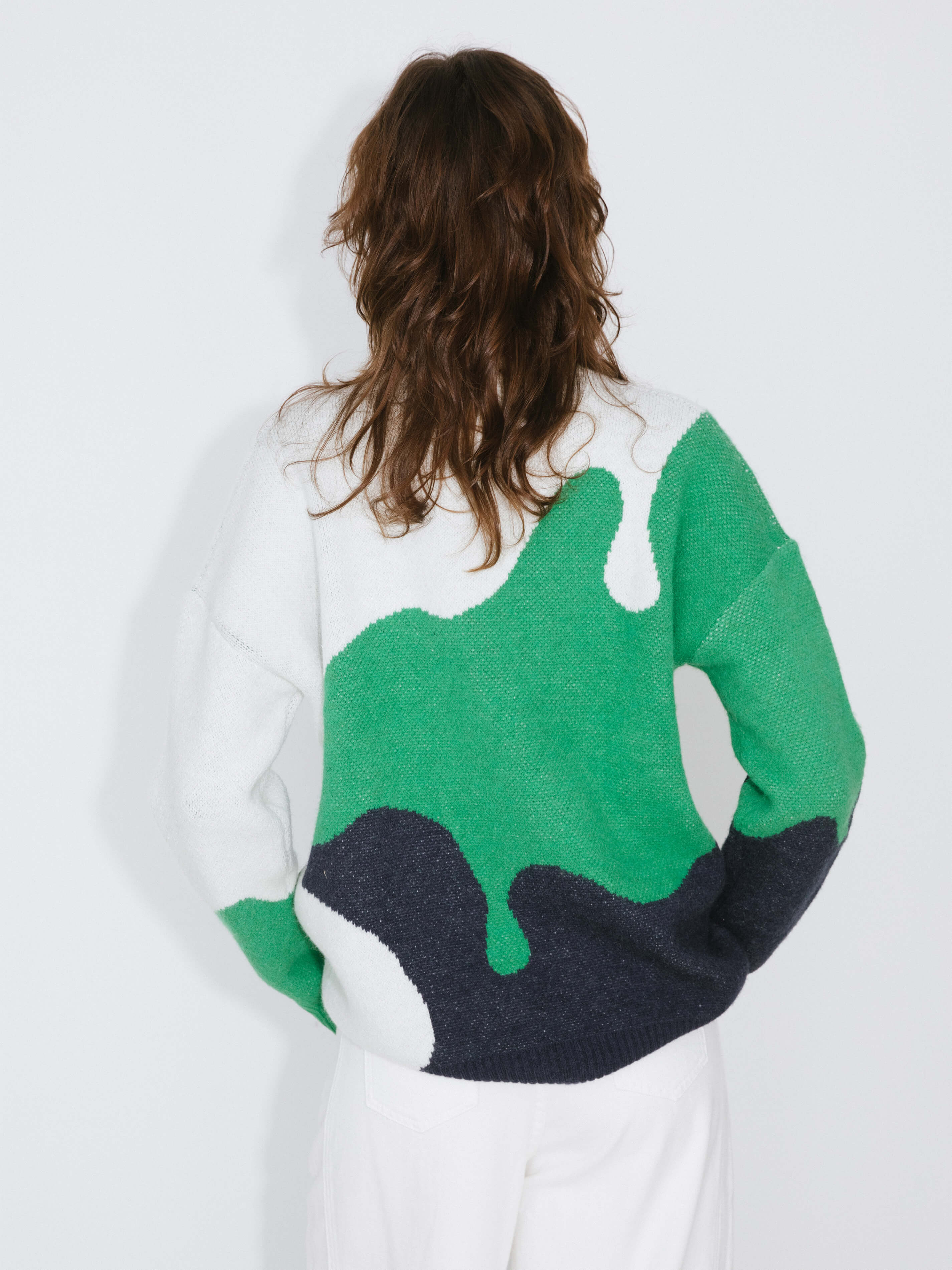 Melting Colour Block Oversized Knit Sweater-6