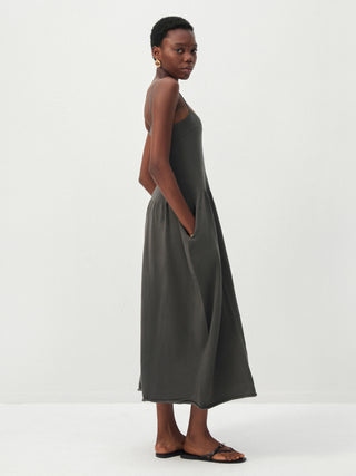 CUBIC Lyocell-Wool Blend Drop-Waist Midi Dress