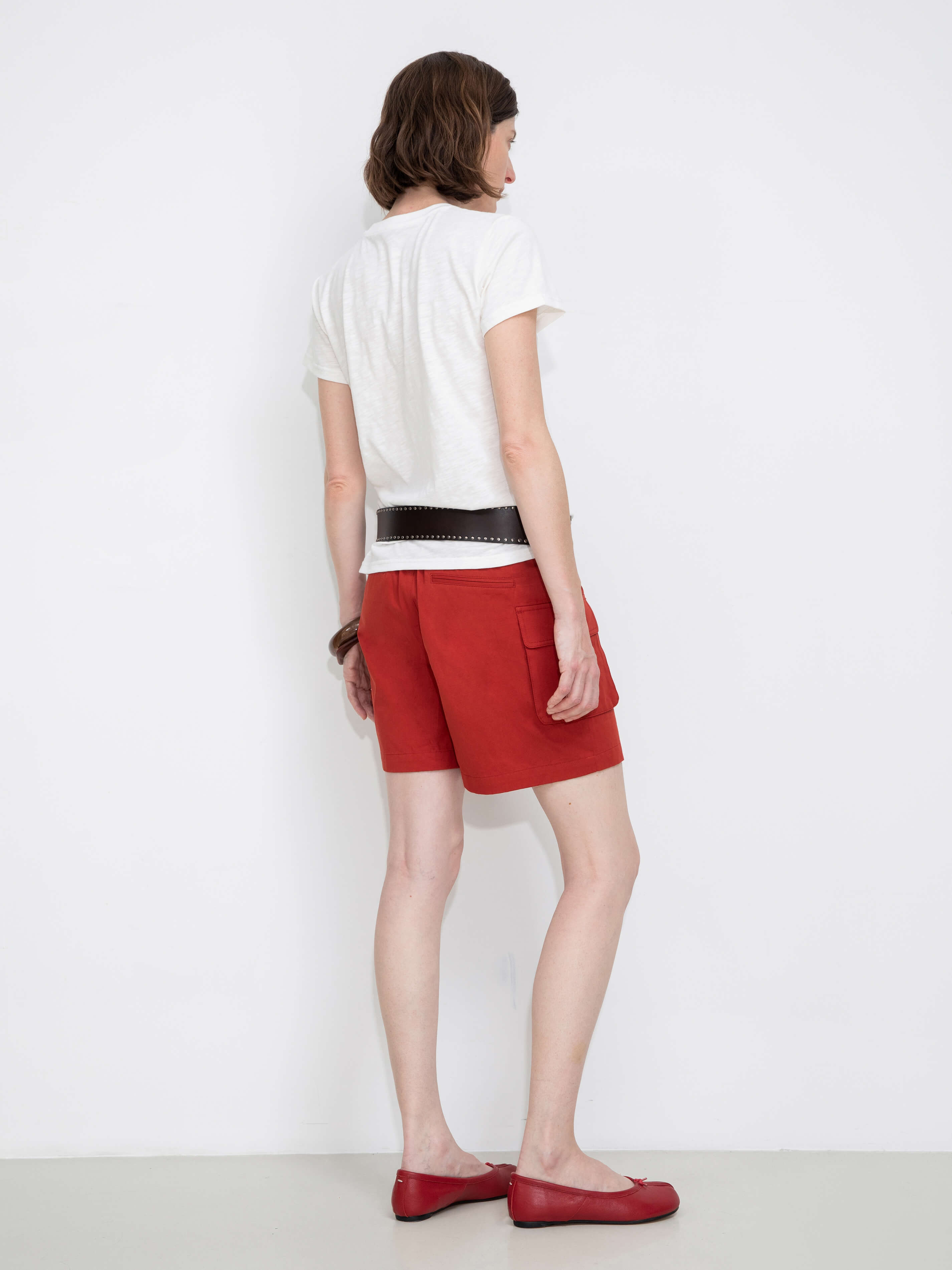 100% Cotton Casual Utility Straight-Leg Shorts-14
