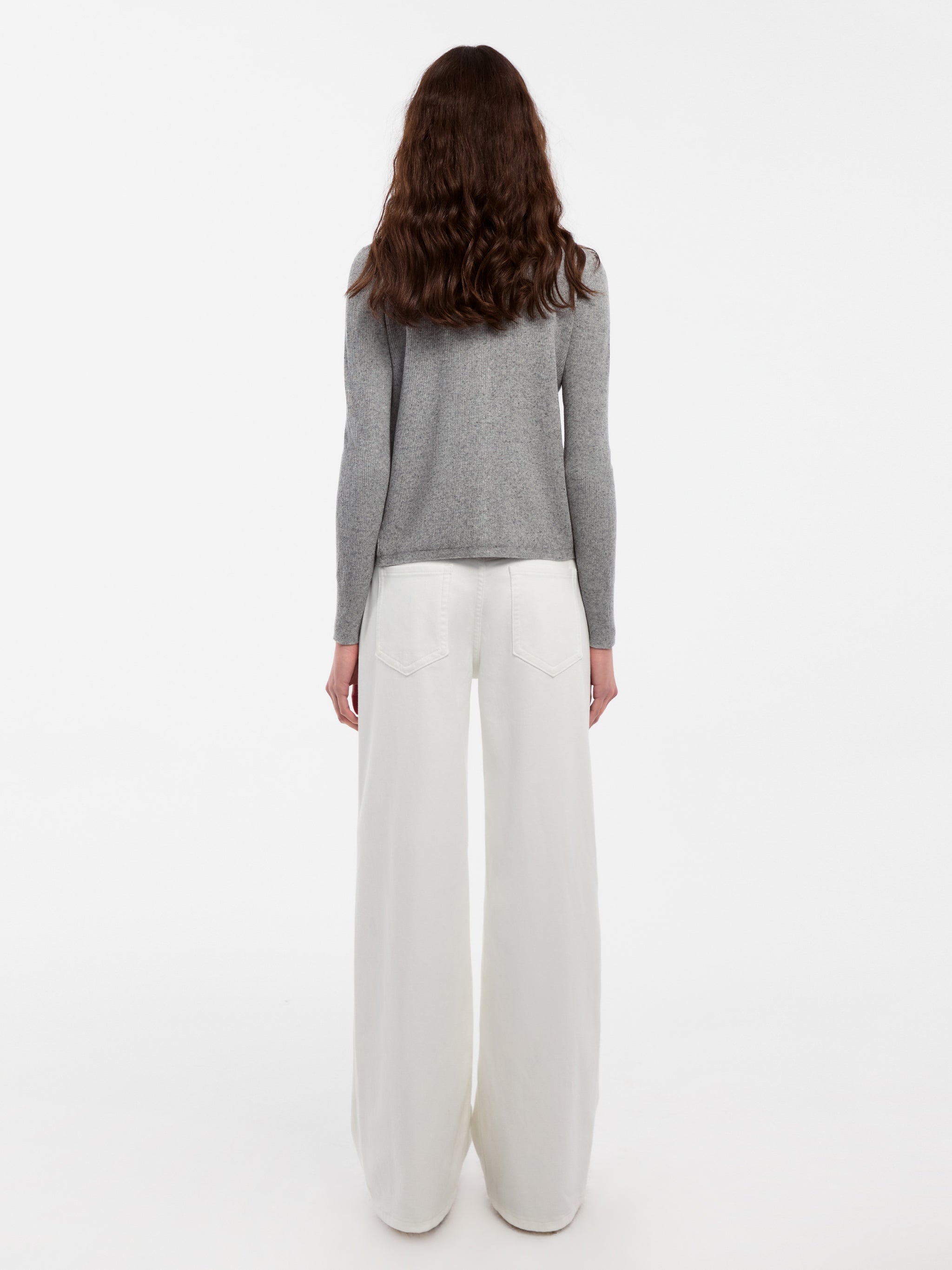 CUBIC Lace-trimmed Linen Knit Cardigan-12