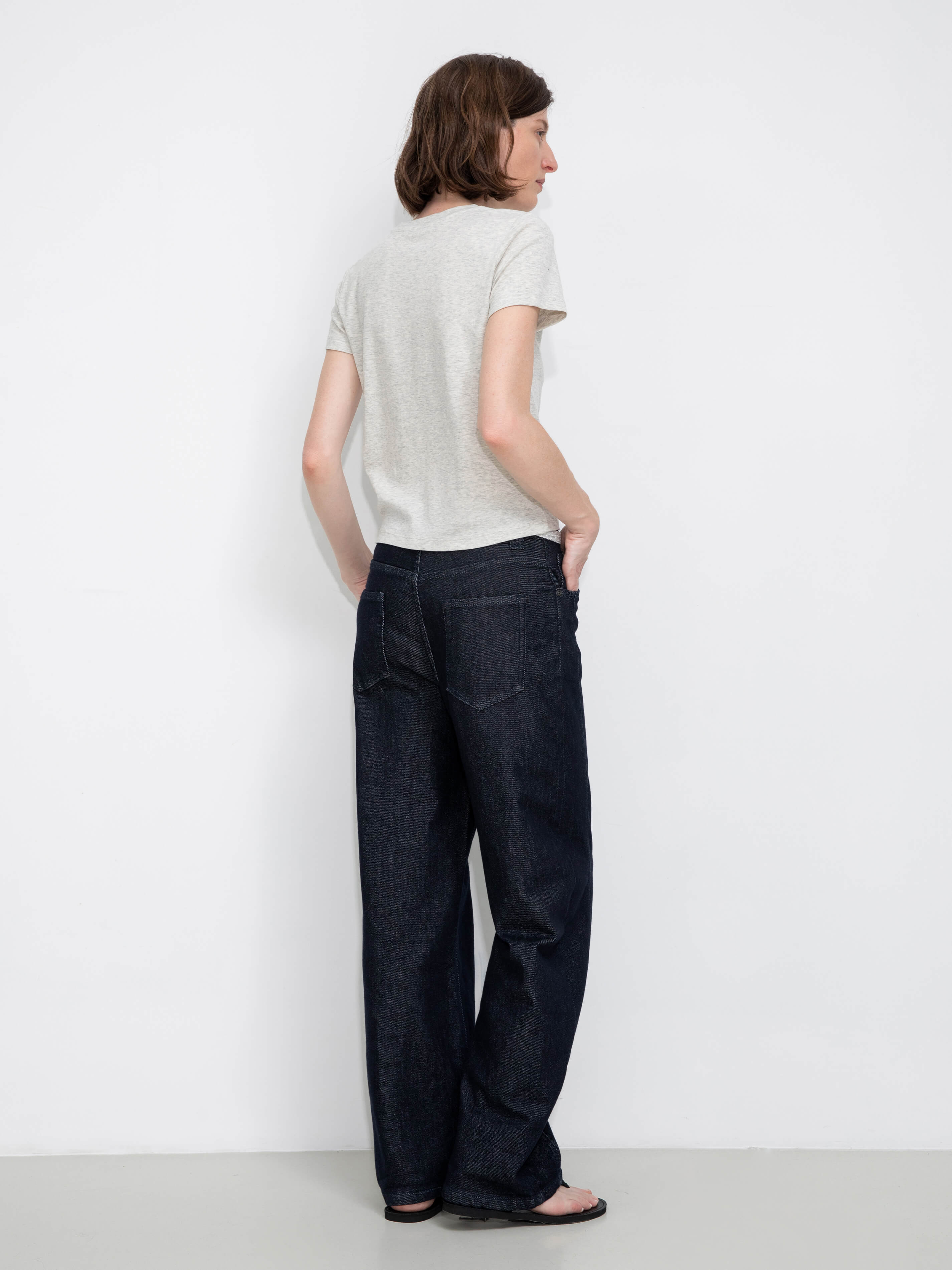 Cropped Letter Embroidered T-shirt-2
