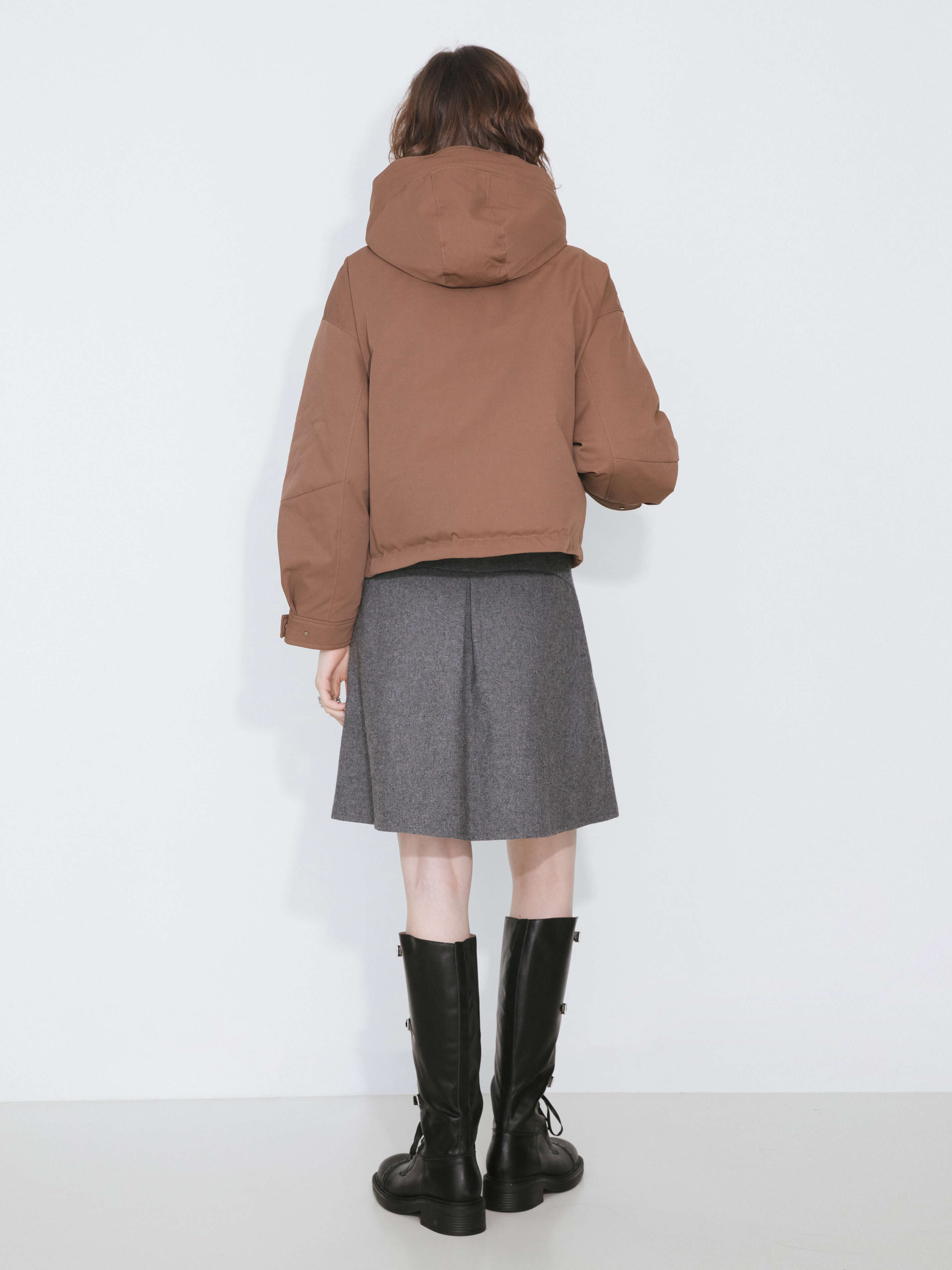 Wool Blend A-Line Skirt-12