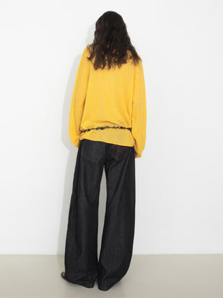 Henley Neck Loose-Fit Long-Sleeve Cover-Up