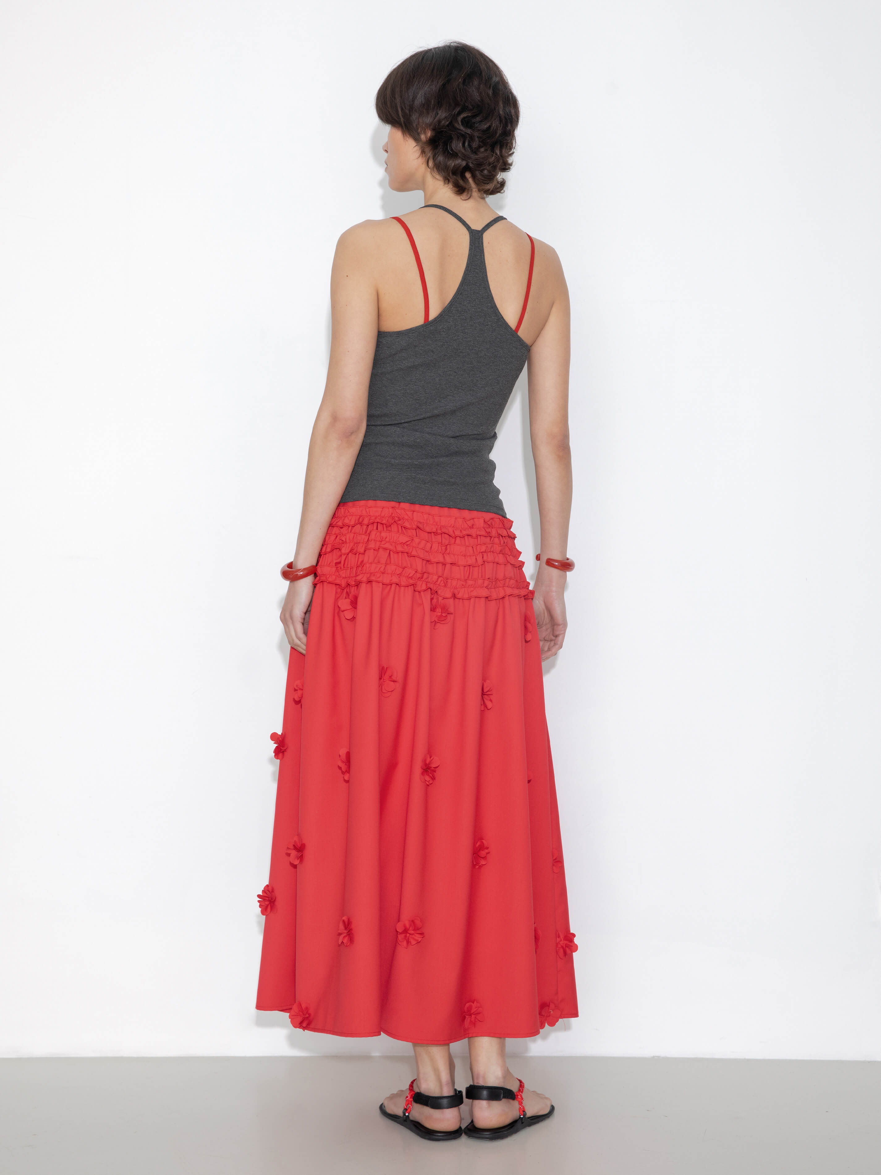 3D Floral Maxi Skirt-13