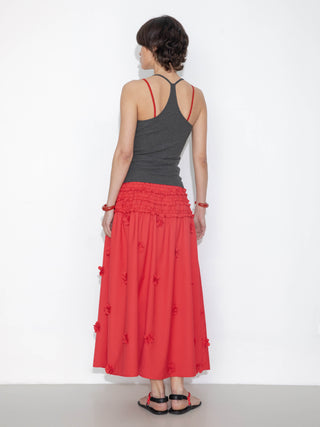 3D Floral Maxi Skirt