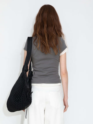 C by CUBIC Draped Neck Short-Sleeve T-Shirt