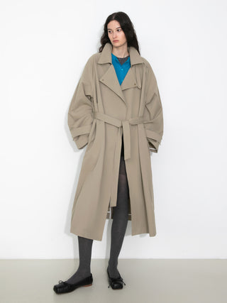 Oversized Large Lapel Long Trench Coat
