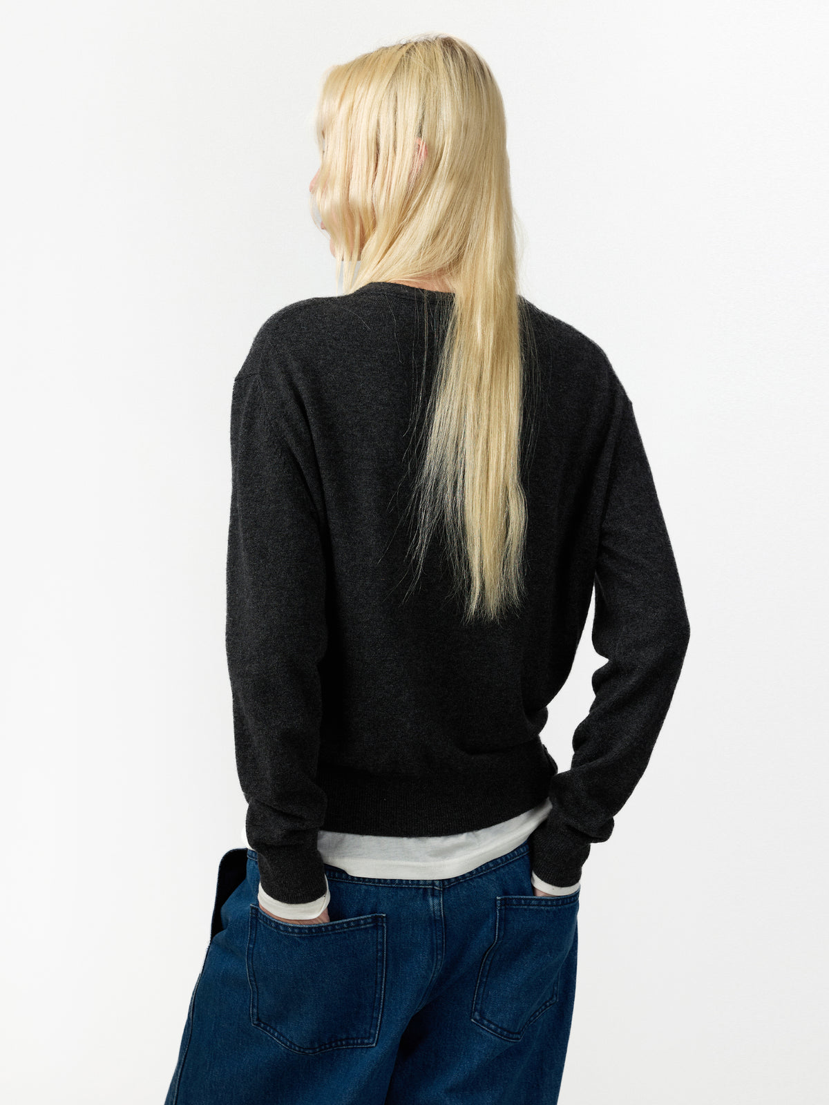 CUBIC 100% Wool V Neck Cardigan-12