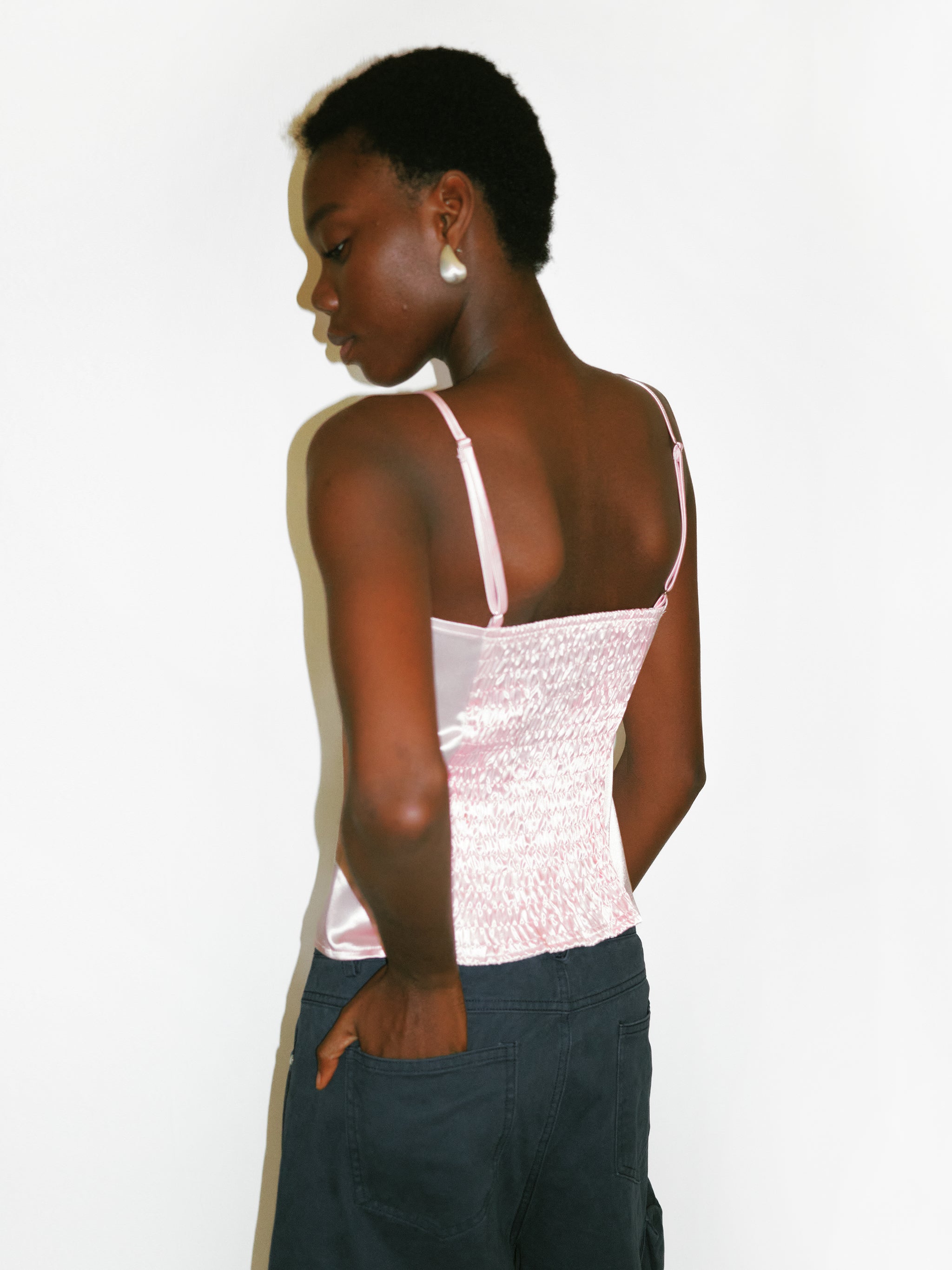 CUBIC Satin Notch Neck Camisole Top-12