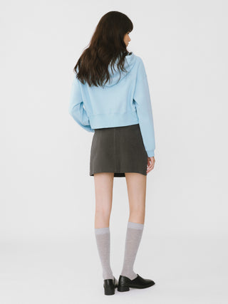 Heart Patch Tailored Mini Skirt
