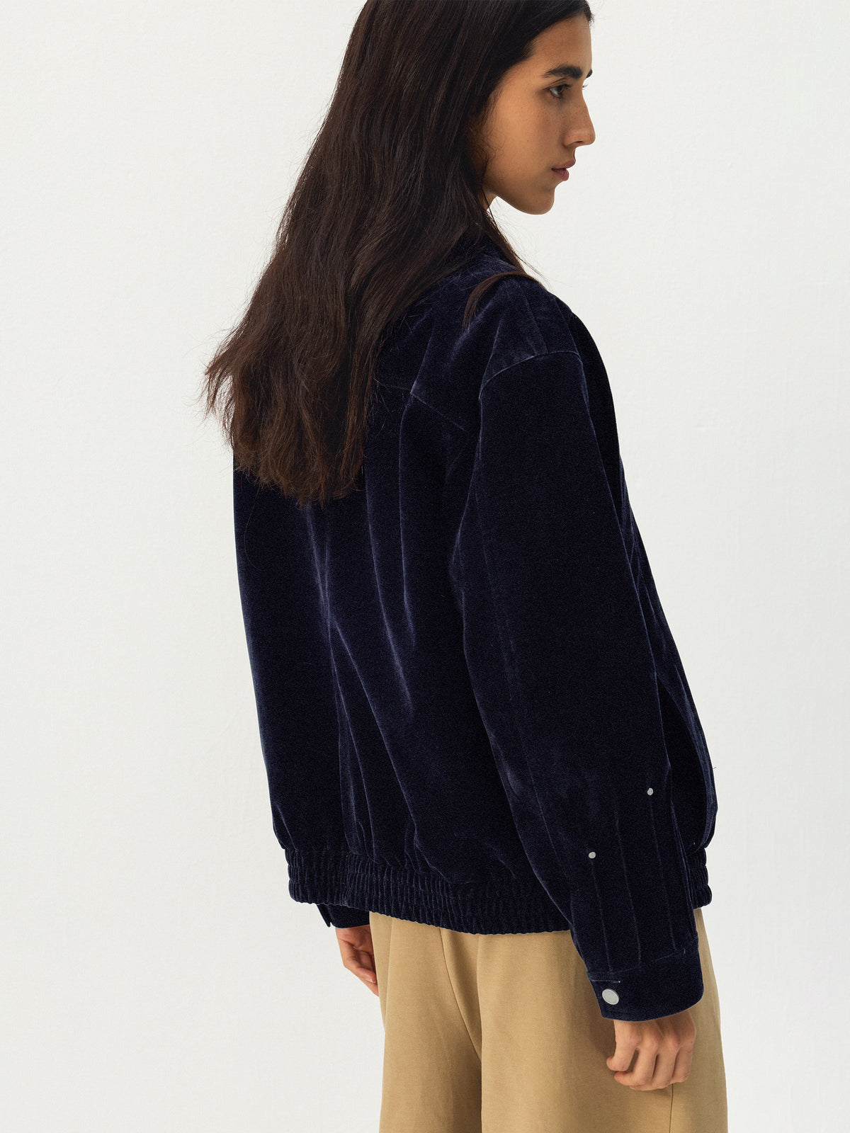 CUBIC Relaxed Zip-Up Blouson Jacket-12