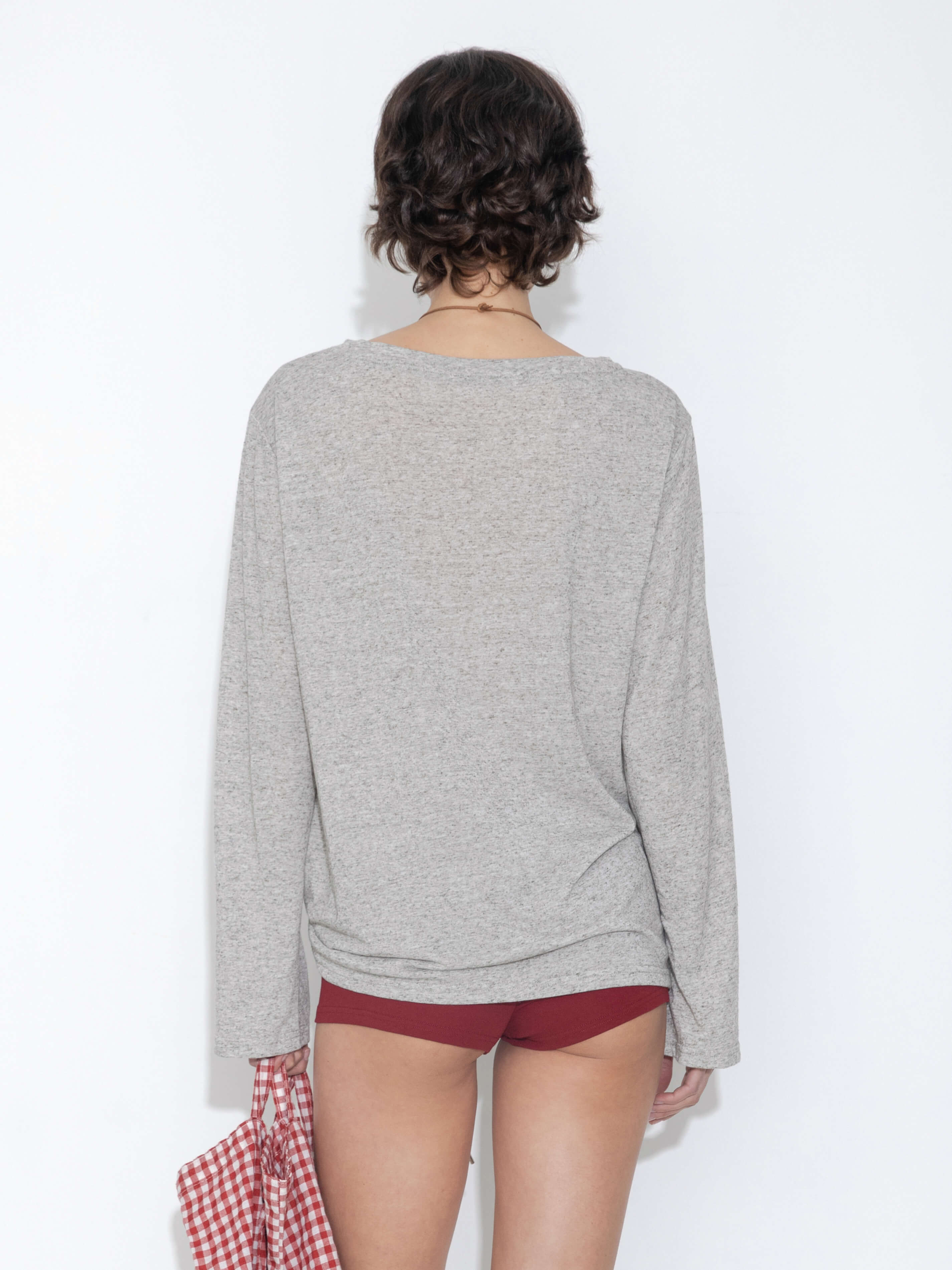 Loose Crew Neck Long Sleeve Knit Top-12