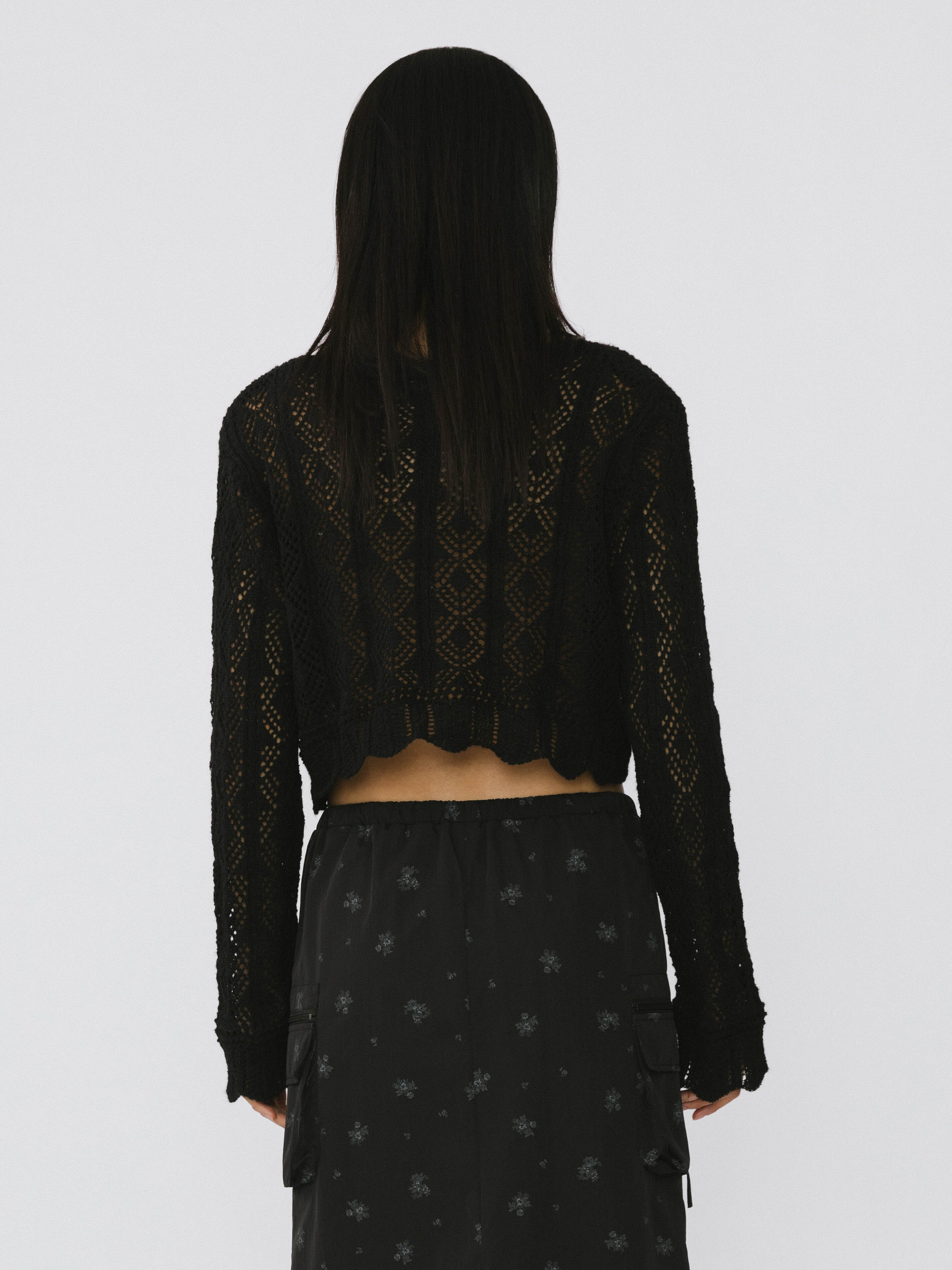 Thin Knit V-Neck Drawstring Top-13