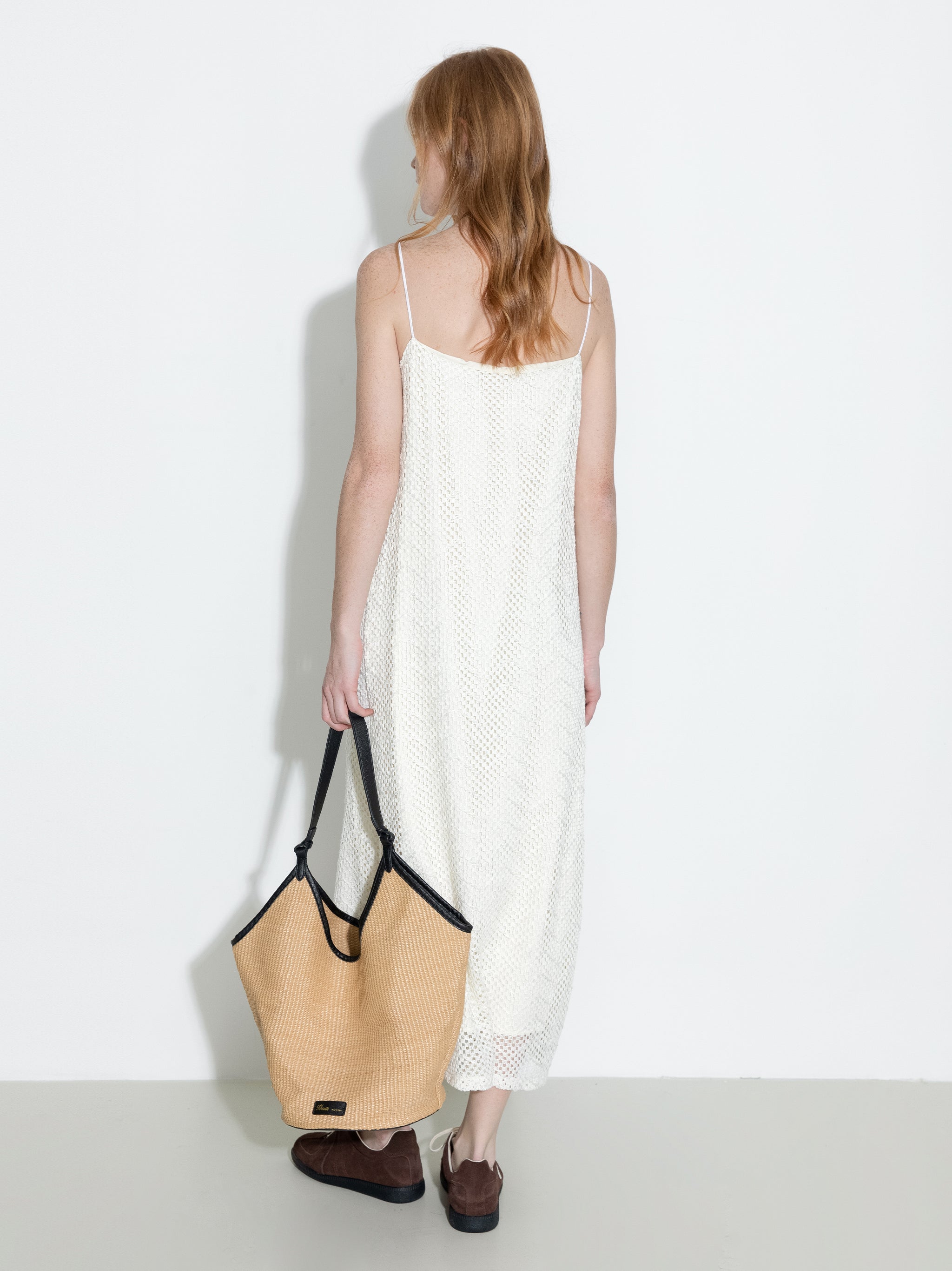 Lace Hollow Out A-Line Sling Dress-12
