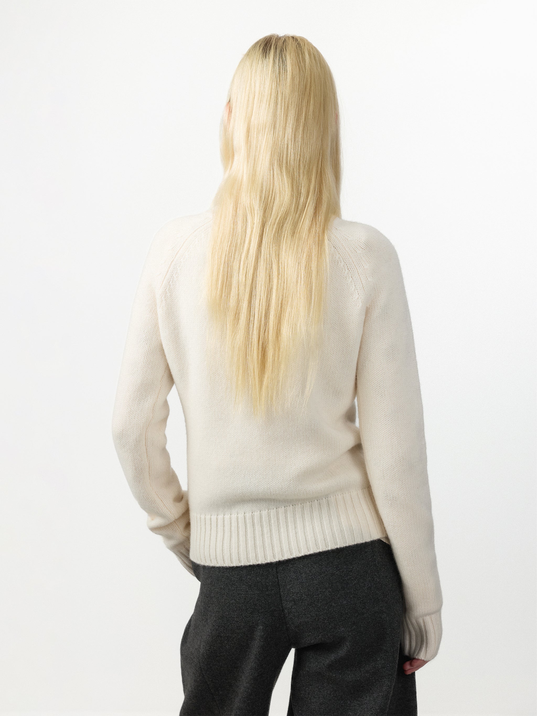 CUBIC 100% Wool Vintage Henley Neck Wool Sweater-12