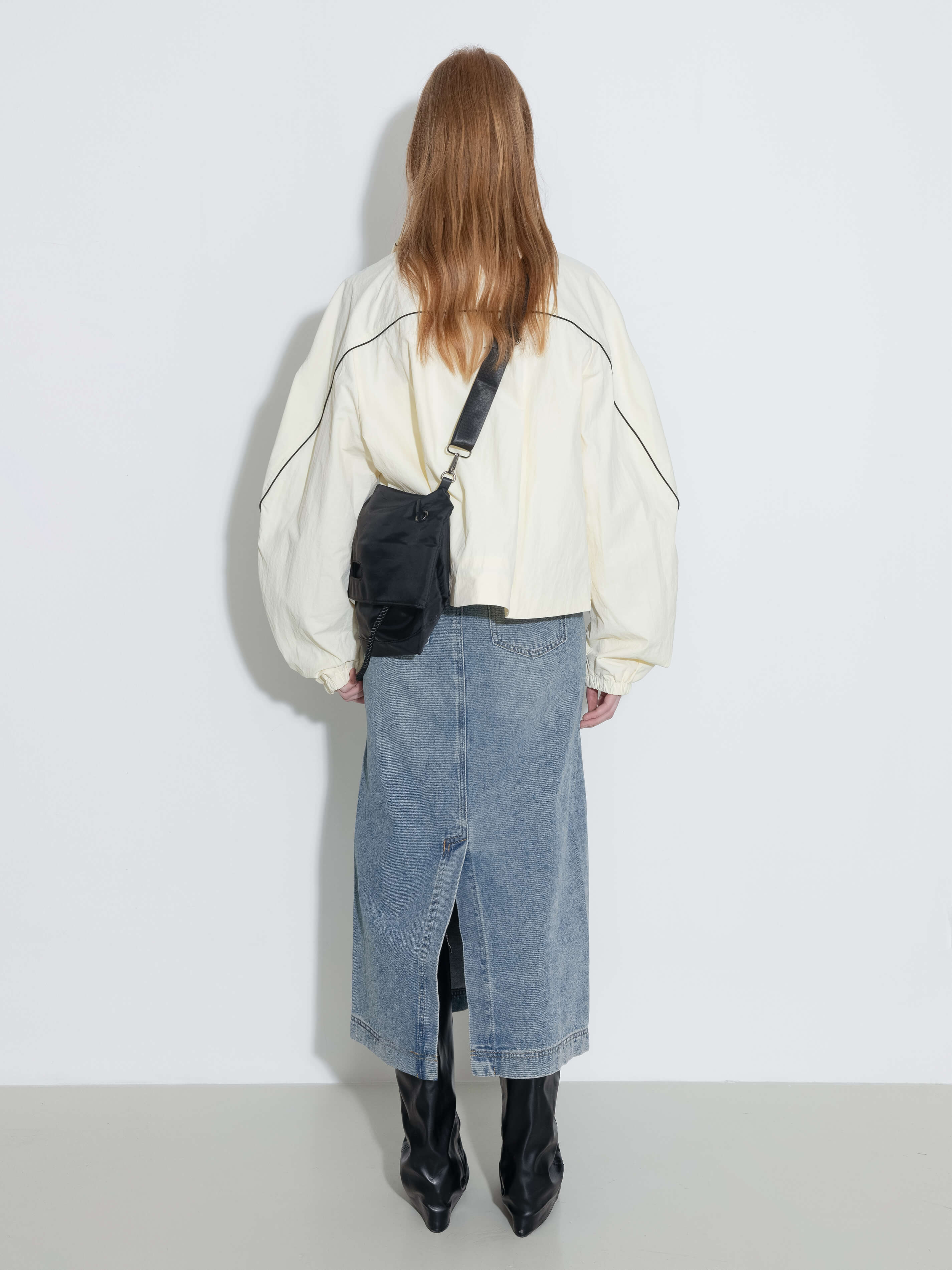 Color-Block Zipper Short Jacket-12